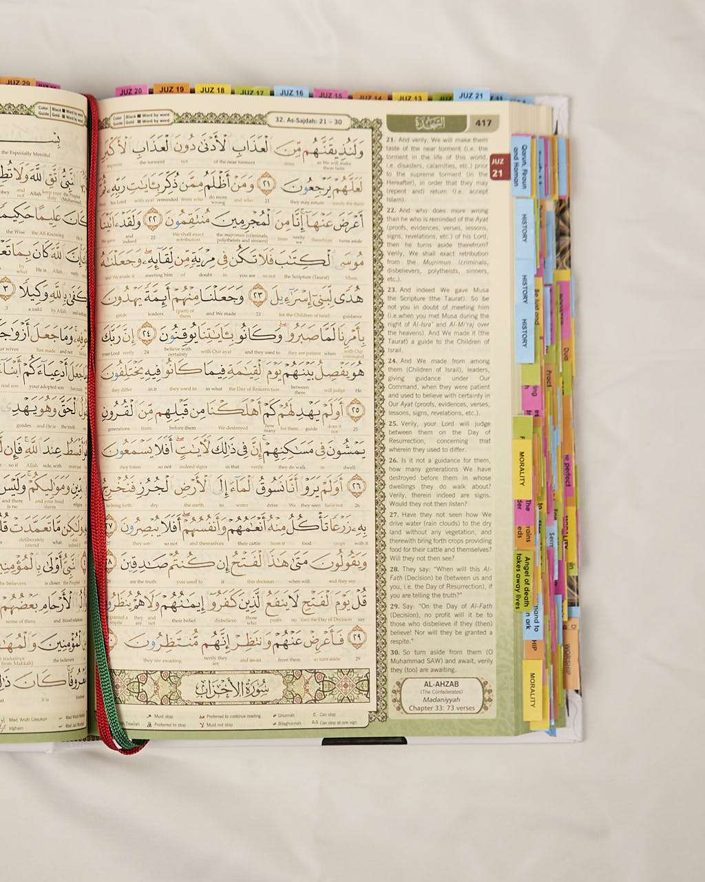 Al-Quran Al-Karim (Maqdis) with Subject Tags Translation A5 Quran Fajr Noor