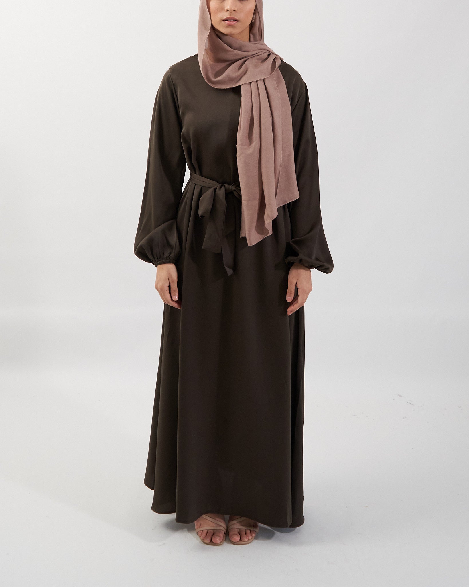 Jannah Abaya - Coffee Satin Abaya Fajr Noor