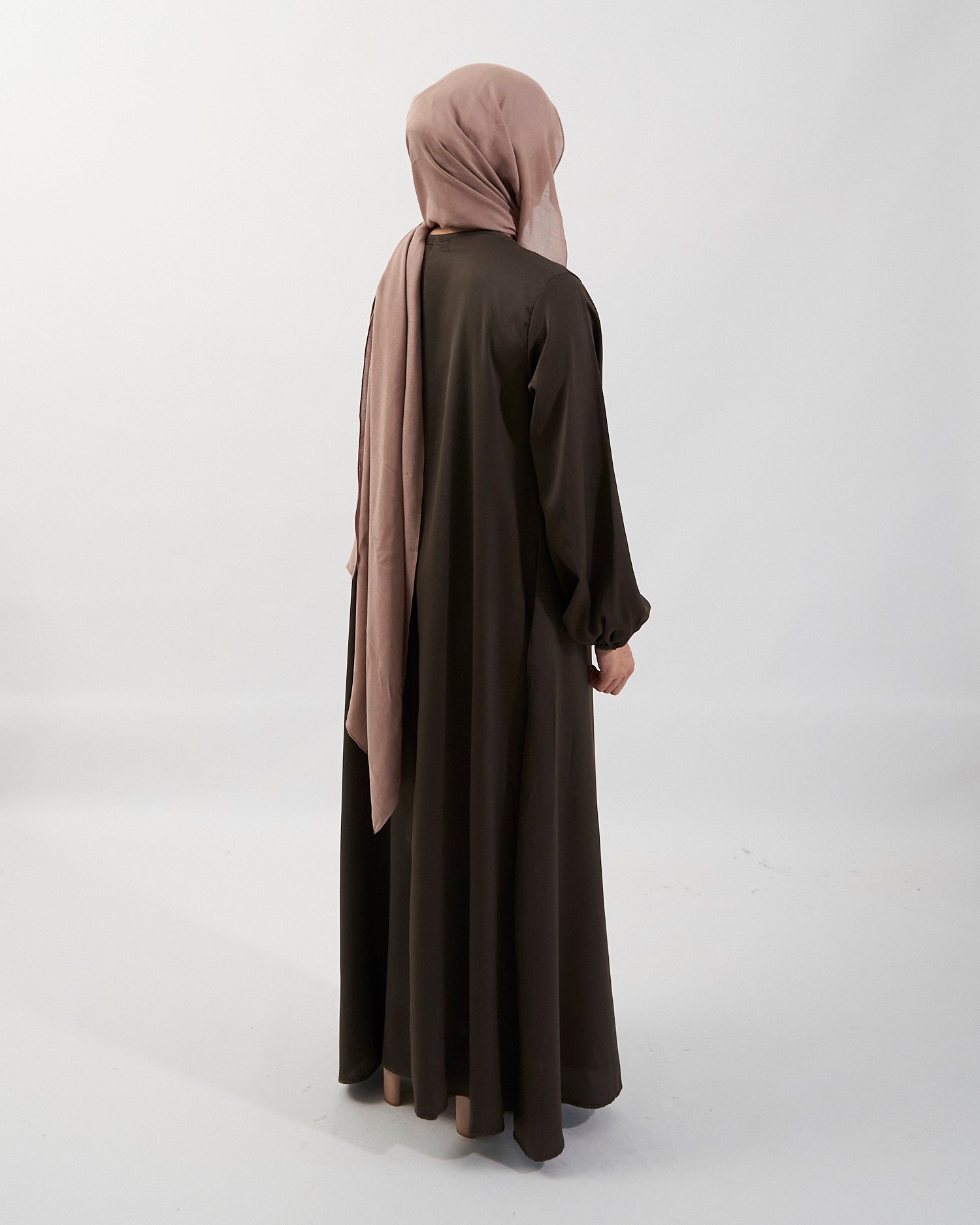 Jannah Abaya - Coffee Satin Abaya Fajr Noor