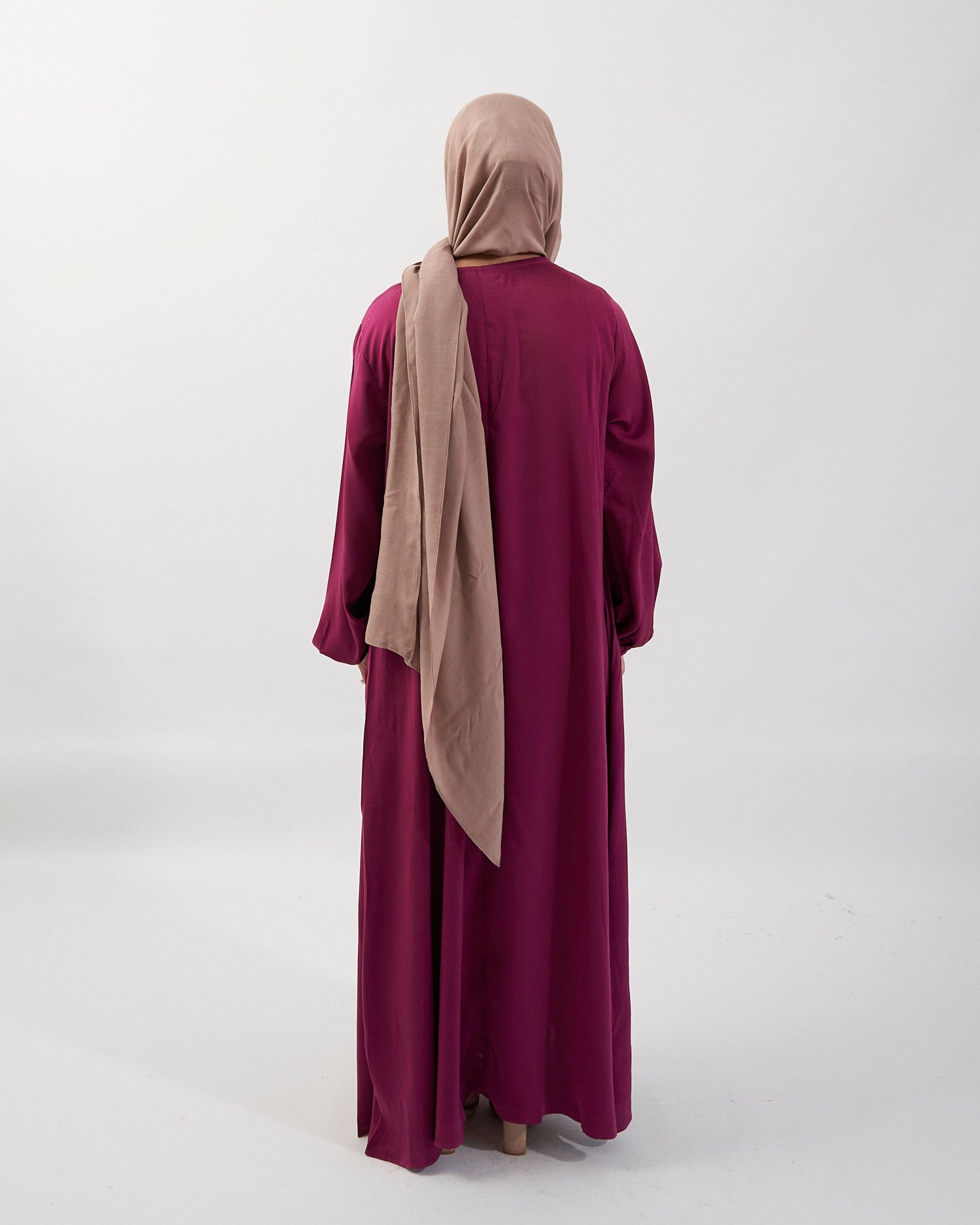 Jannah Abaya - Plum Satin Abaya Fajr Noor