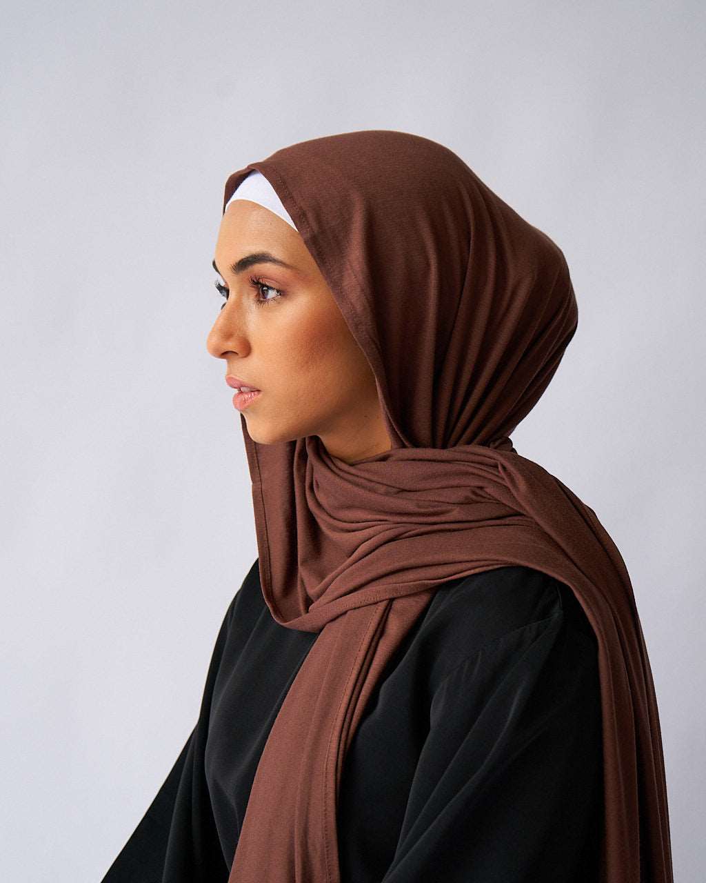 Jersey Hijab - Coco Brown