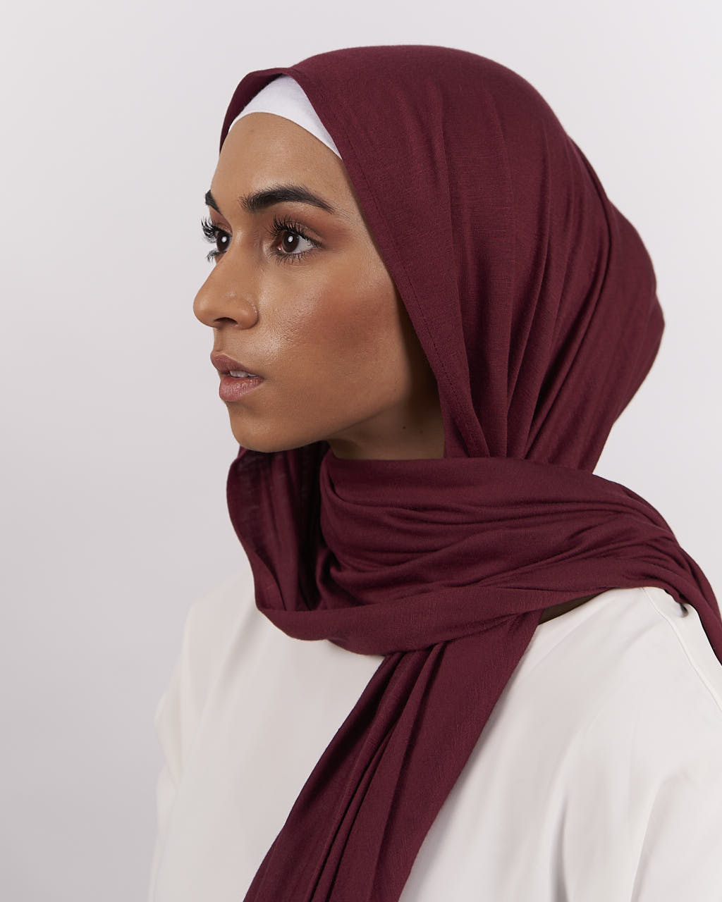 Jersey-Hijab – Kastanienbraun