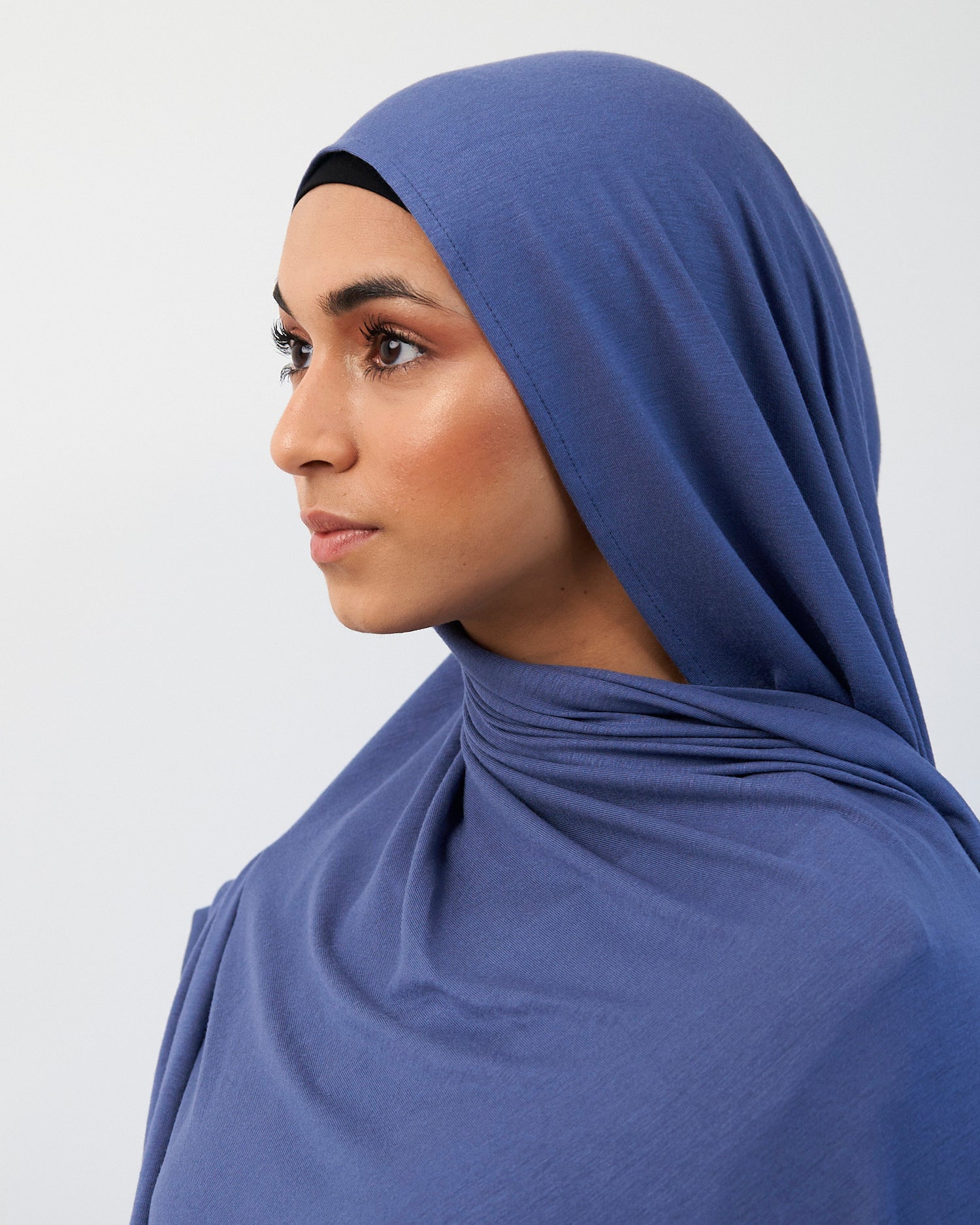 Premium Jersey Hijab - Blue Denim Scarves Fajr Noor