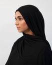 Premium Jersey Hijab - Black Scarves Fajr Noor