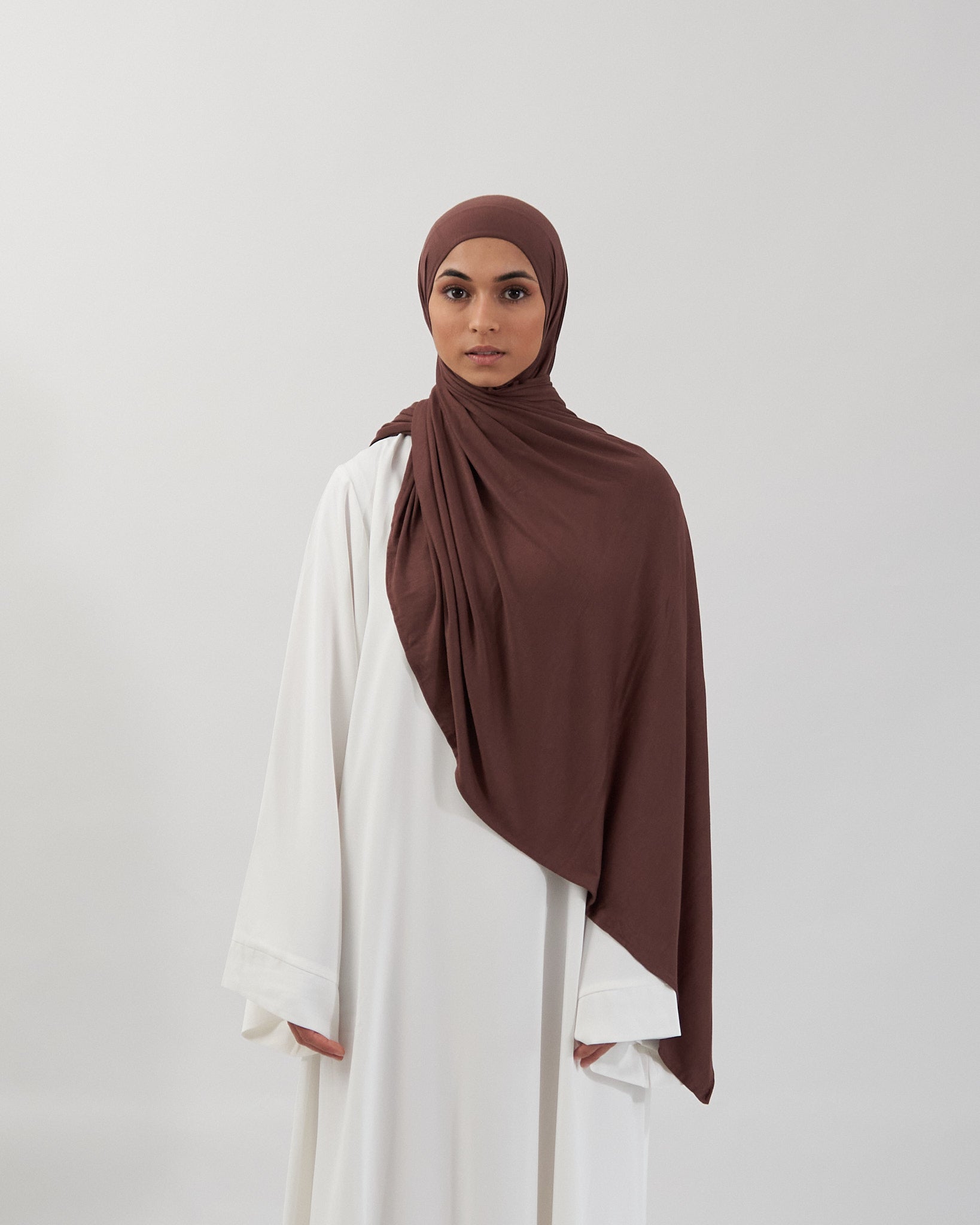 Premium Jersey Hijab - Coco Brown Scarves Fajr Noor