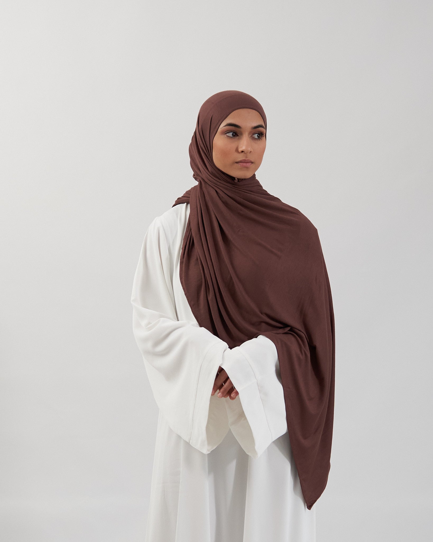 Premium Jersey Hijab - Coco Brown Scarves Fajr Noor