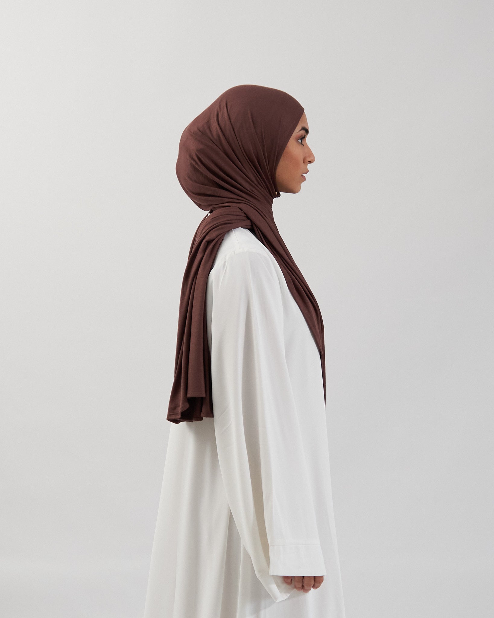 Premium Jersey Hijab - Coco Brown Scarves Fajr Noor
