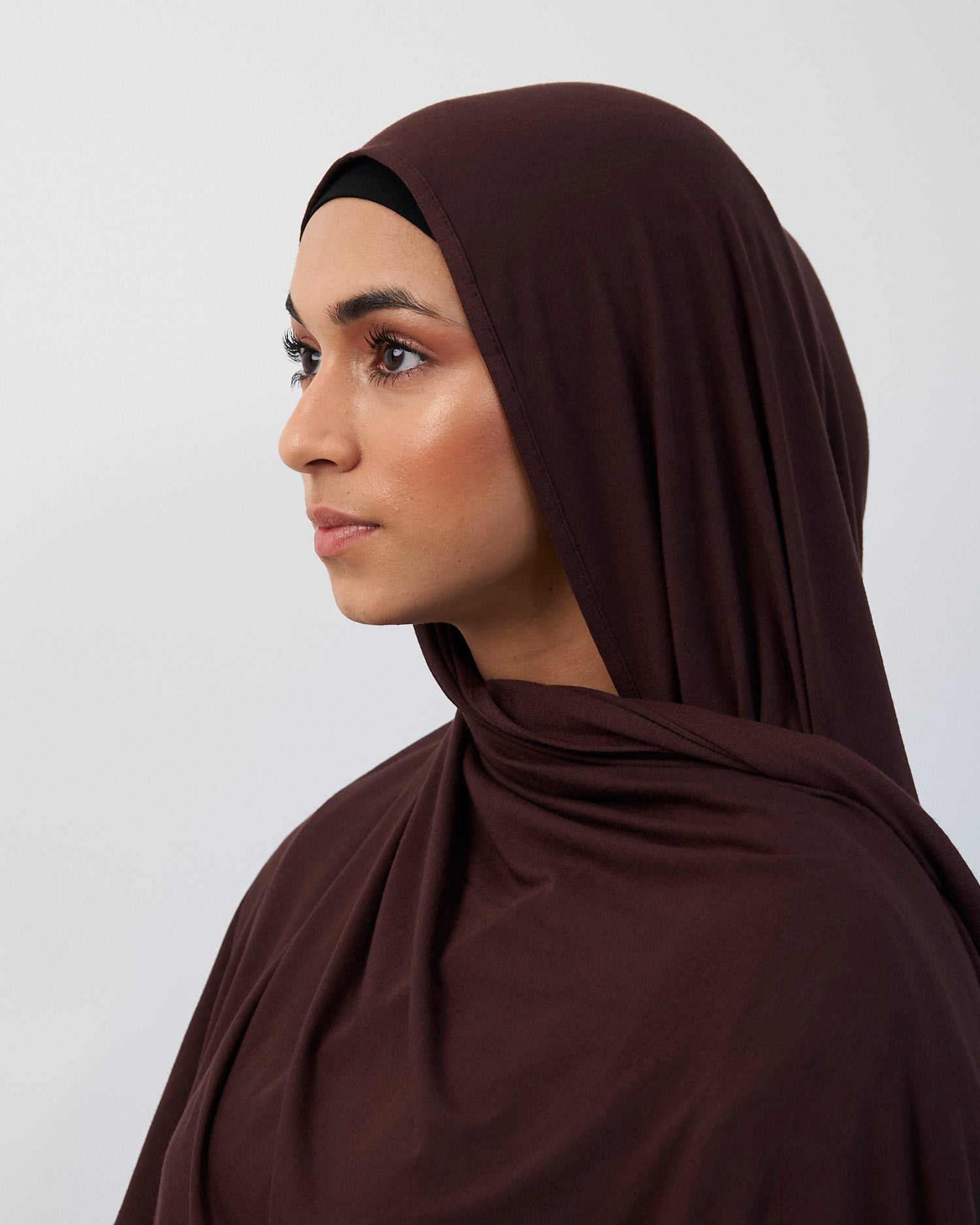 Premium Jersey Hijab - Dark Brown Scarves Fajr Noor