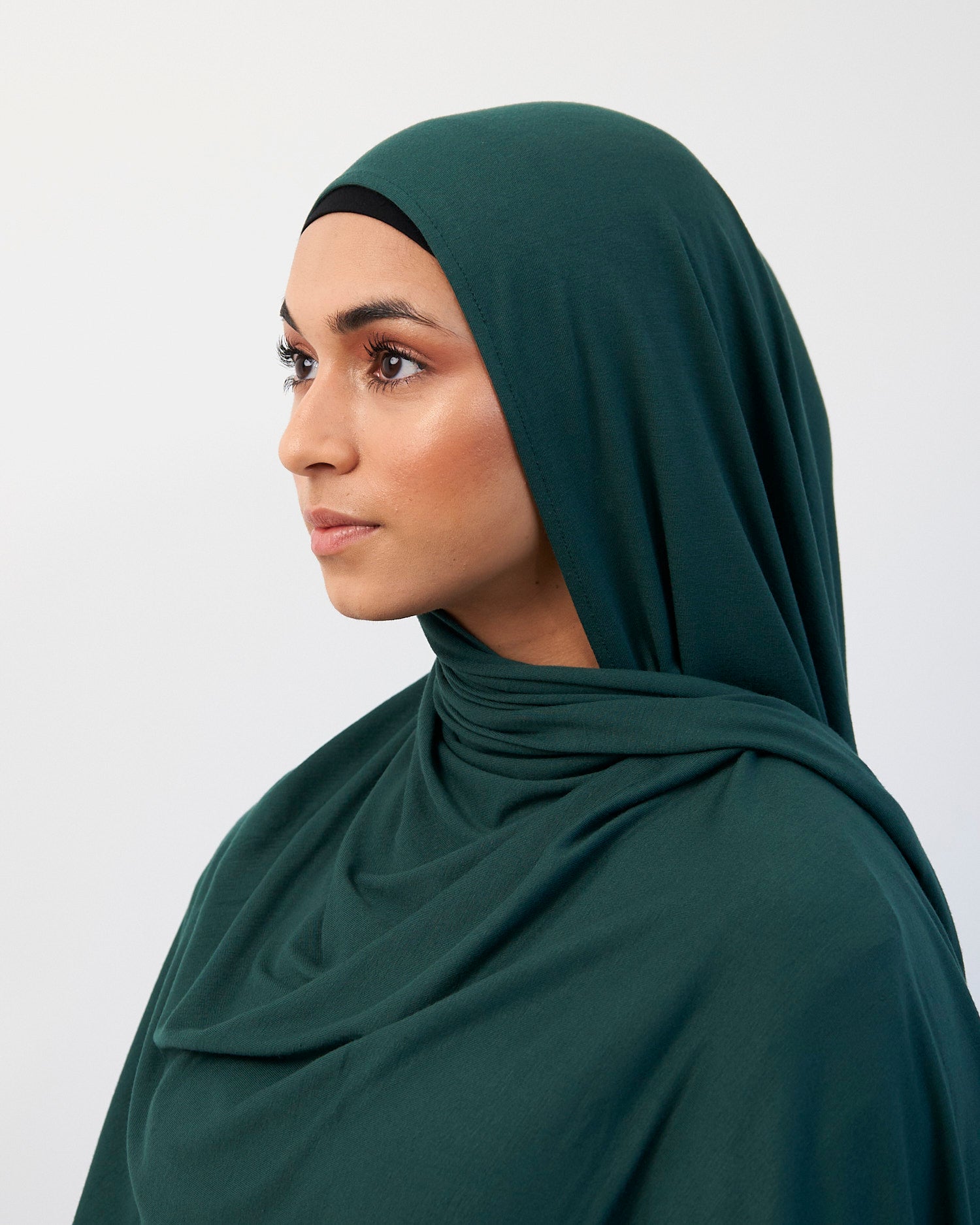 Premium Jersey Hijab - Forest Green Scarves Fajr Noor