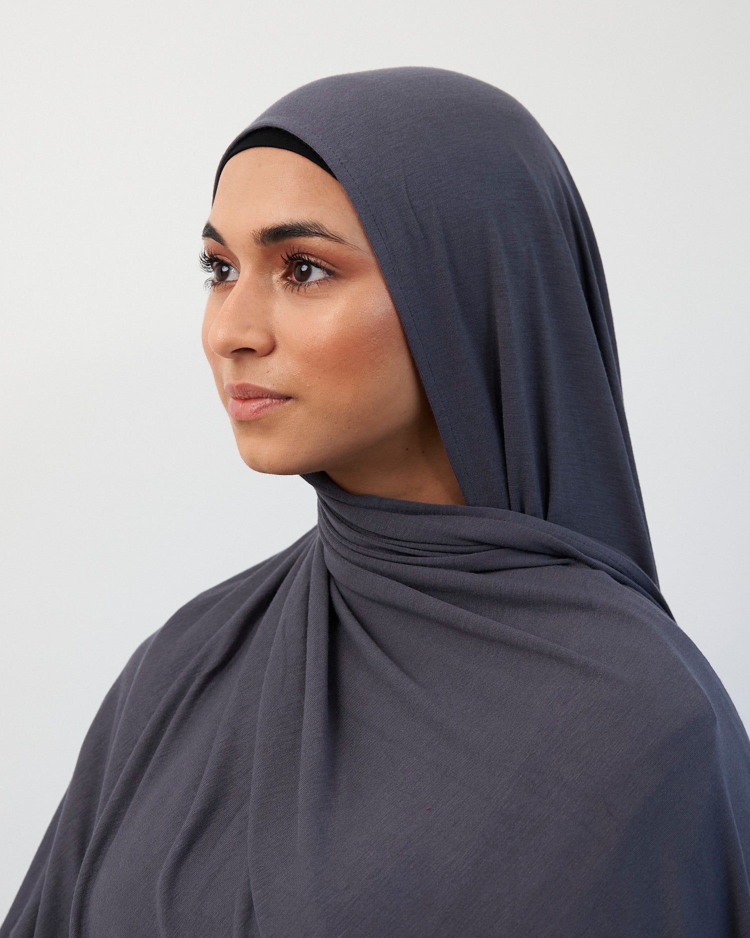 Premium Jersey Hijab - Majestic Grey Scarves Fajr Noor
