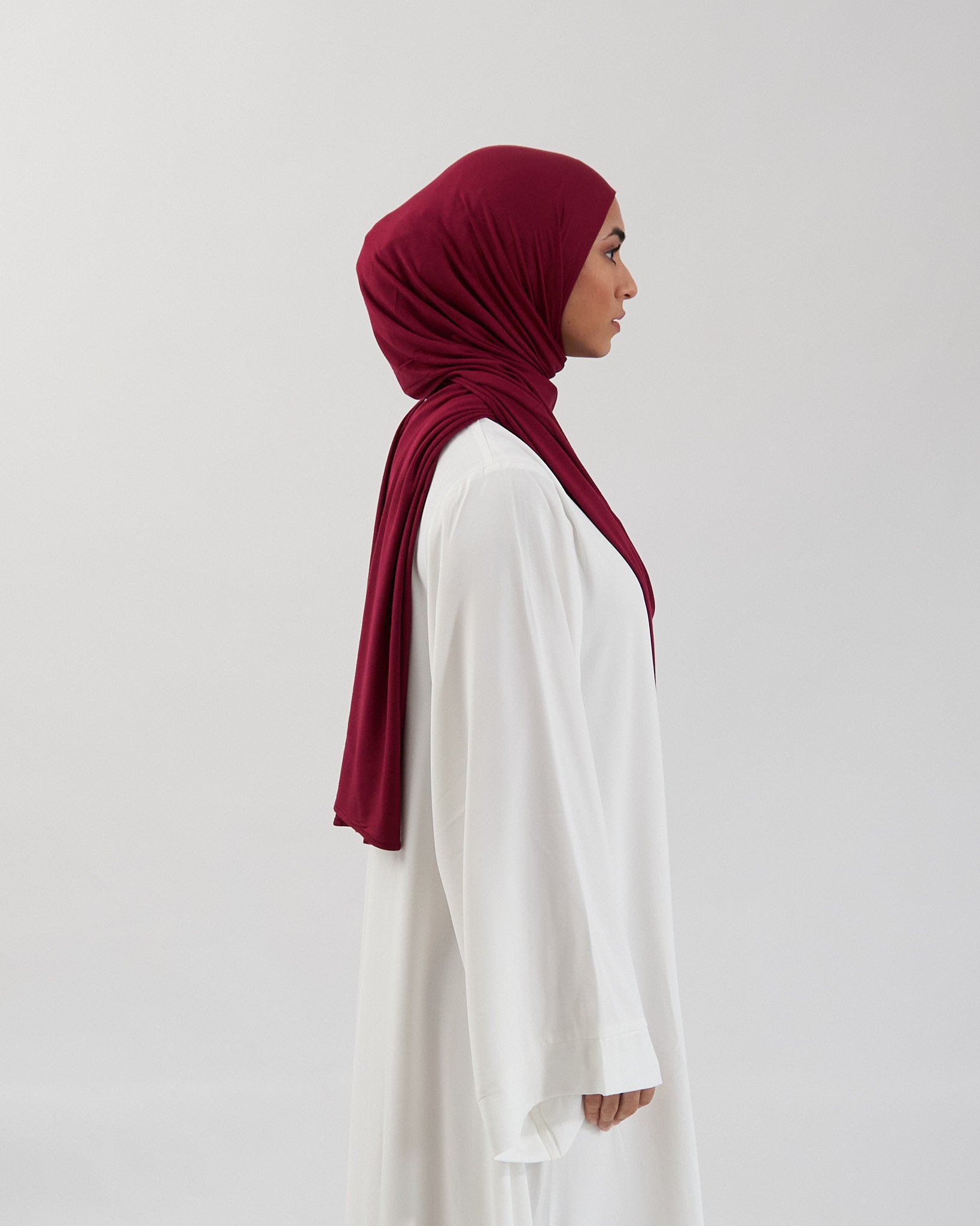 Premium Jersey Hijab - Maroon Scarves Fajr Noor