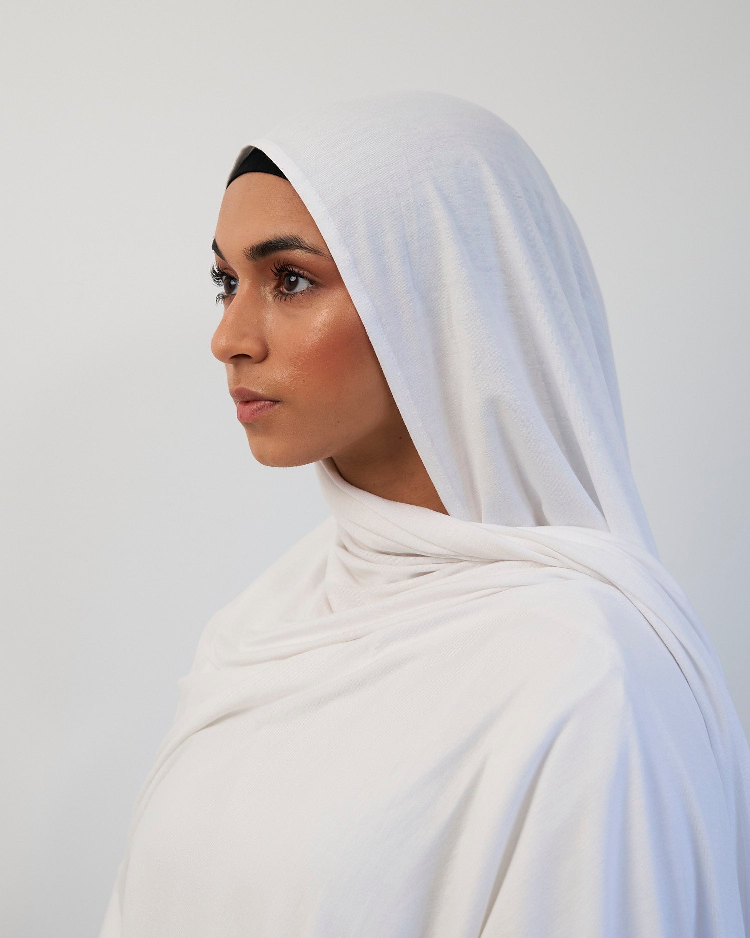 Premium Jersey Hijab - White Scarves Fajr Noor