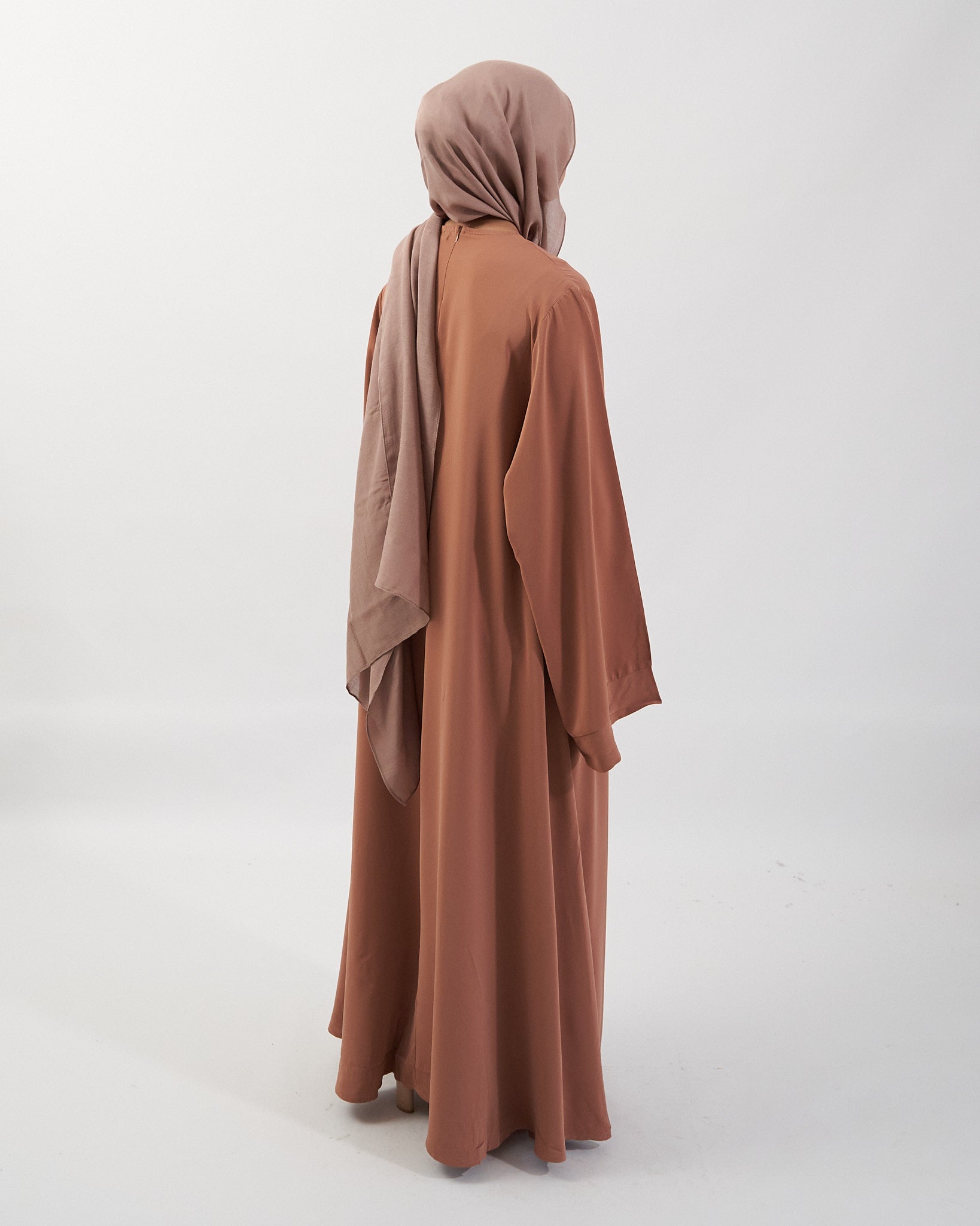 Khatijah Abaya - Brown Closed Abaya Fajr Noor