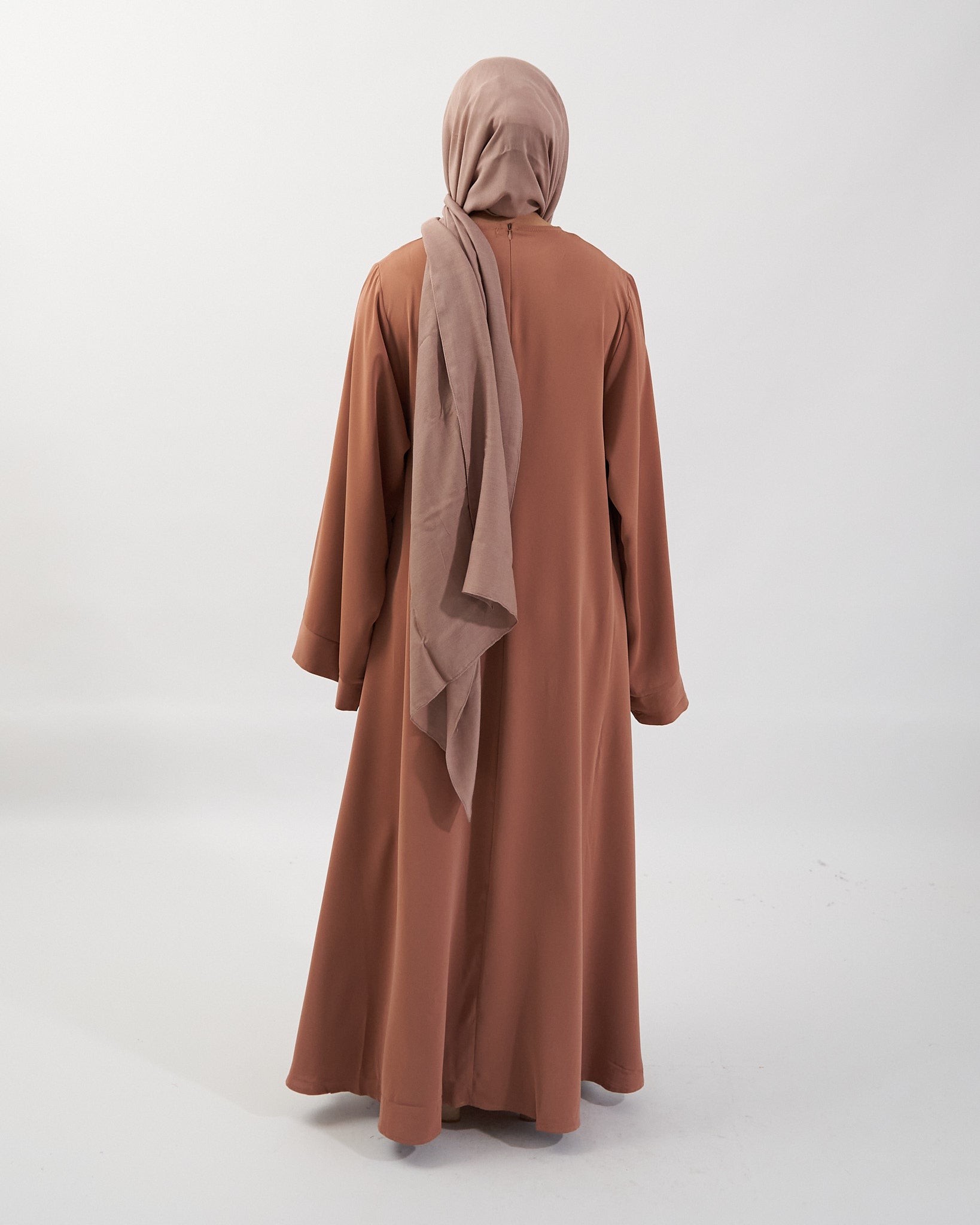 Khatijah Abaya - Brown Closed Abaya Fajr Noor