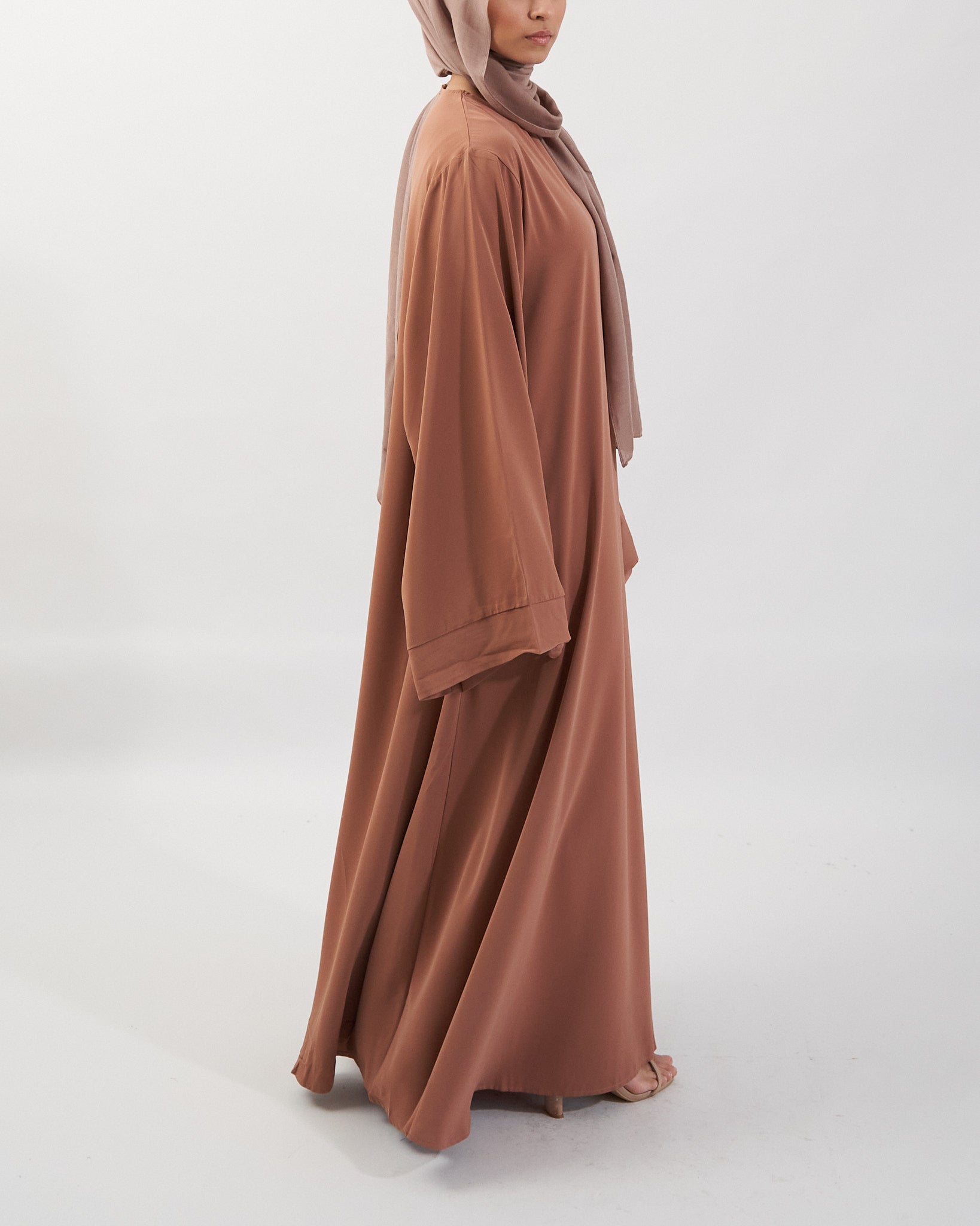 Khatijah Abaya - Brown Closed Abaya Fajr Noor