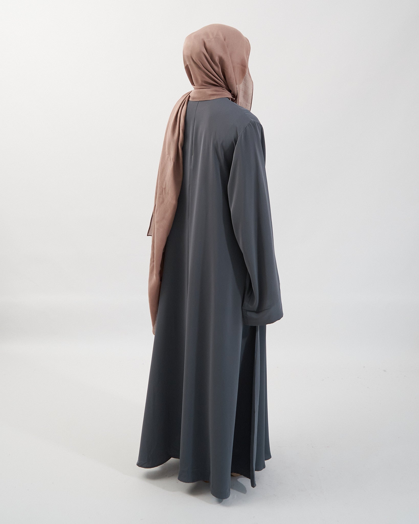 Khatijah Abaya - Charcoal Closed Abaya Fajr Noor