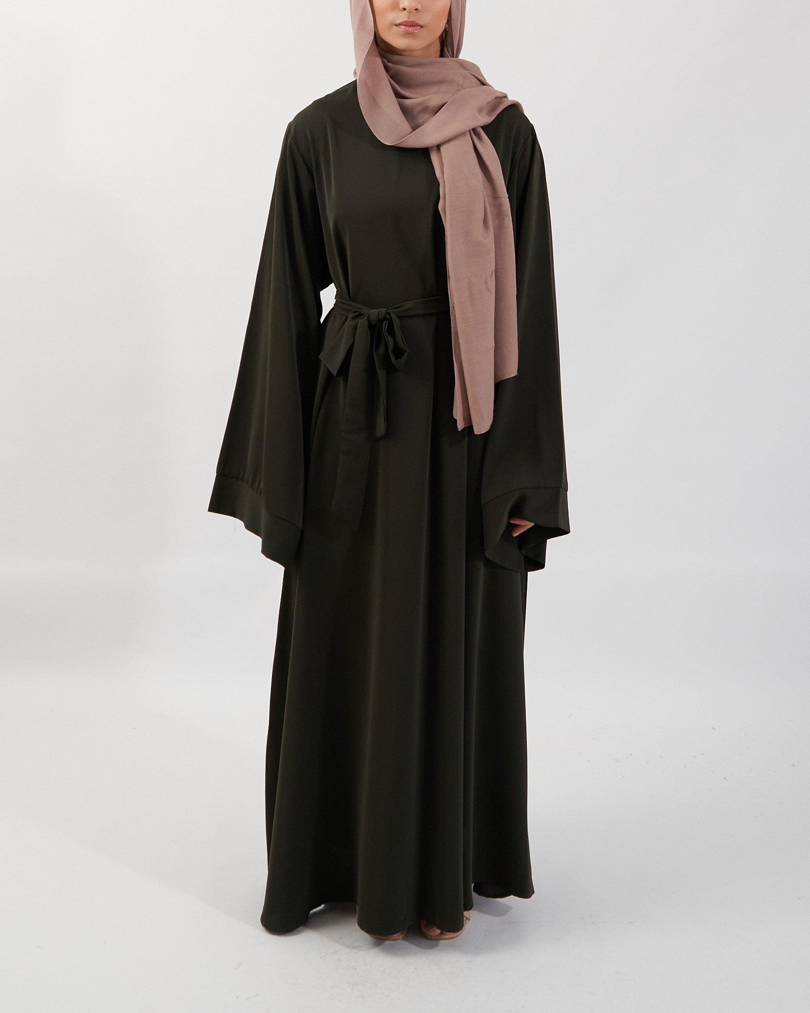 Khatijah Abaya - Khaki Closed Abaya Fajr Noor