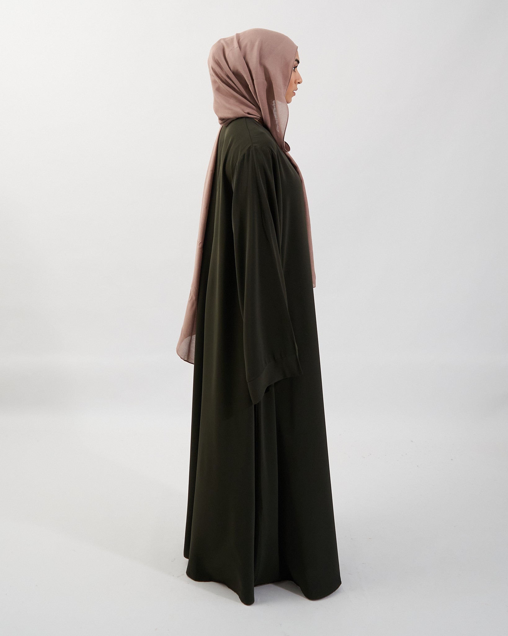 Khatijah Abaya - Khaki Closed Abaya Fajr Noor