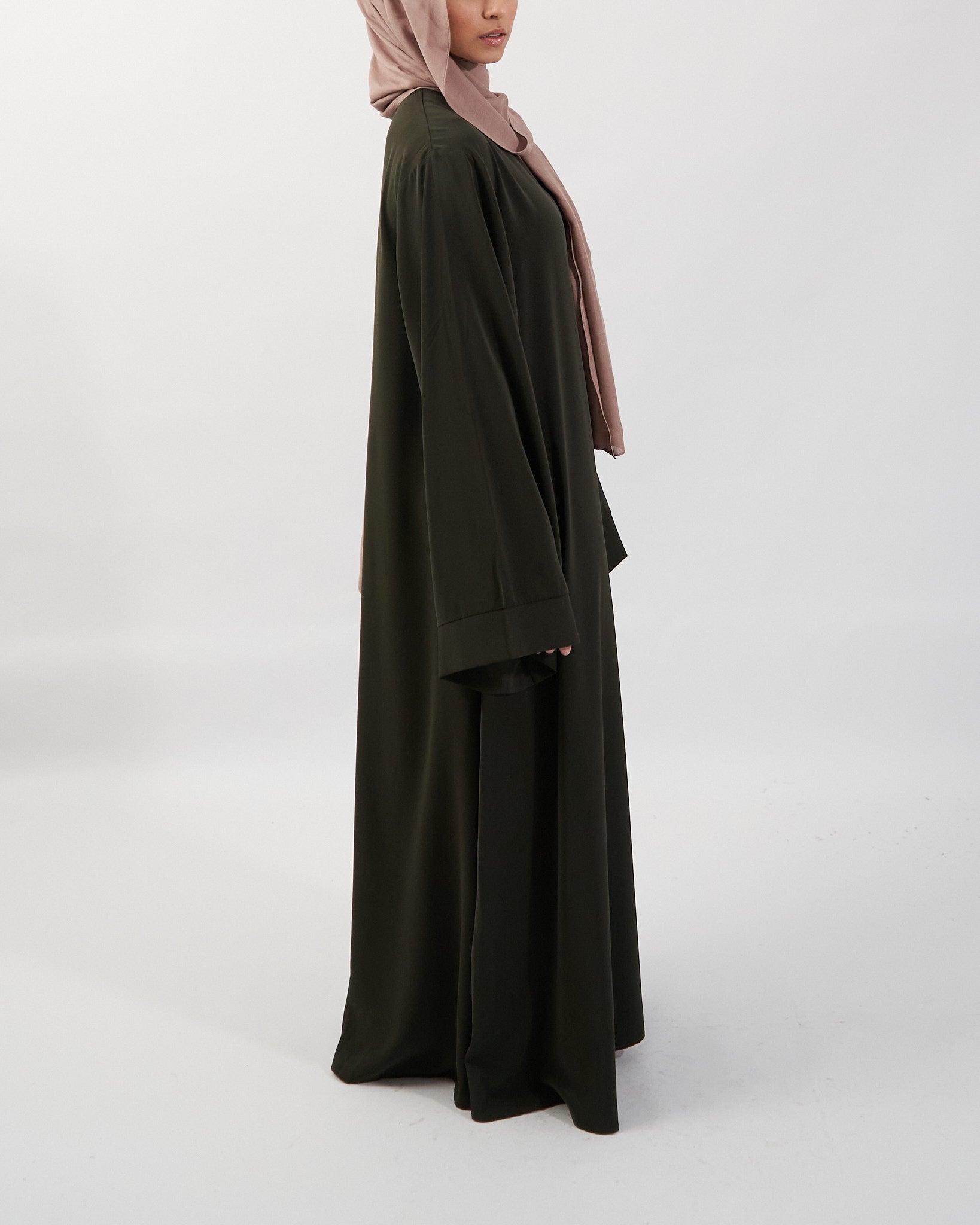 Khatijah Abaya - Khaki Closed Abaya Fajr Noor