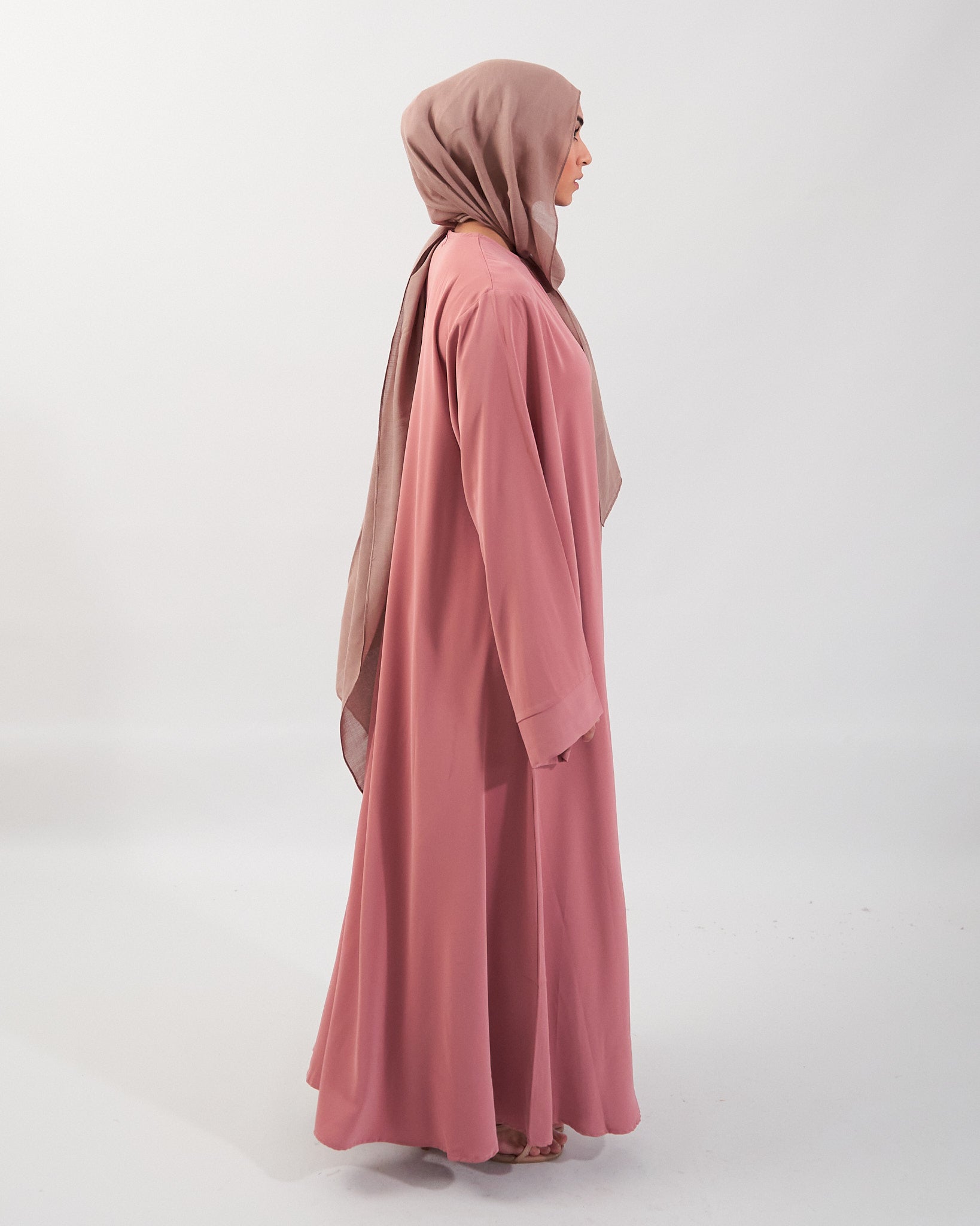 Khatijah Abaya - Pink Closed Abaya Fajr Noor