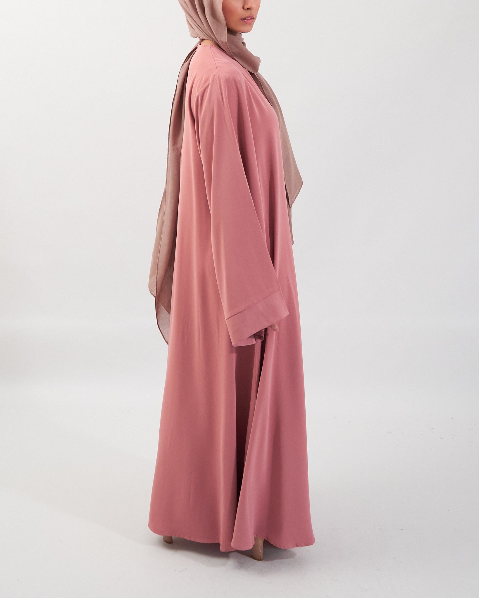 Khatijah Abaya - Pink Closed Abaya Fajr Noor