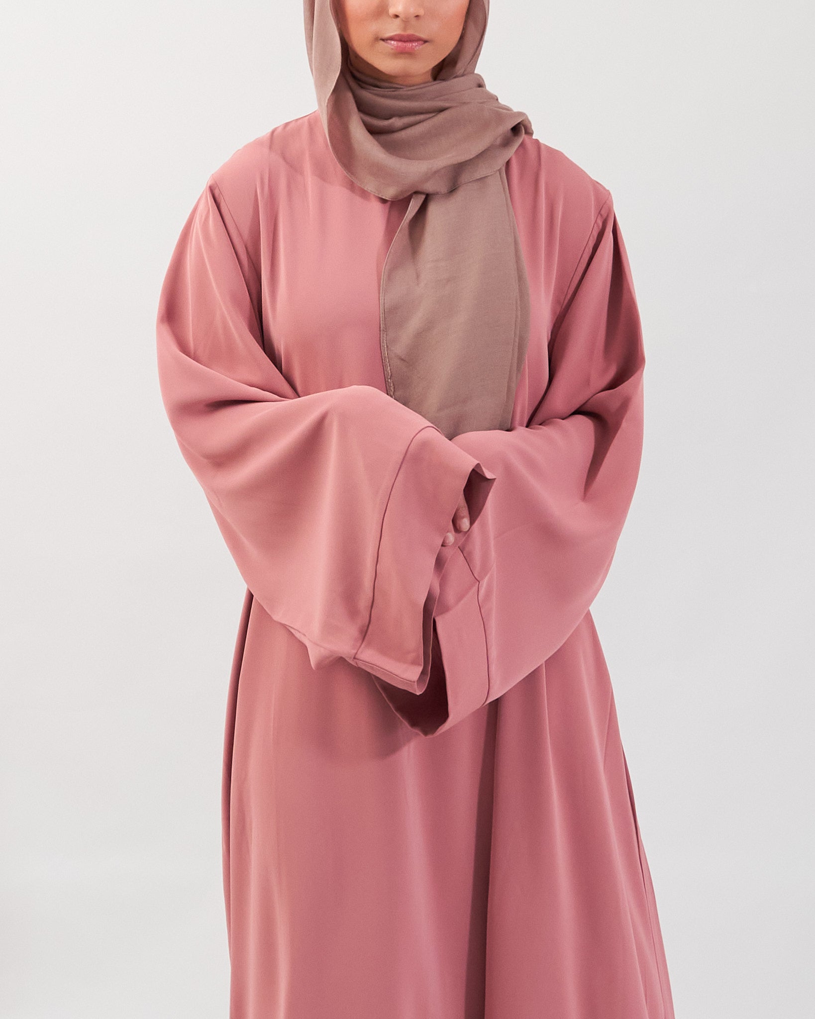 Khatijah Abaya - Pink Closed Abaya Fajr Noor