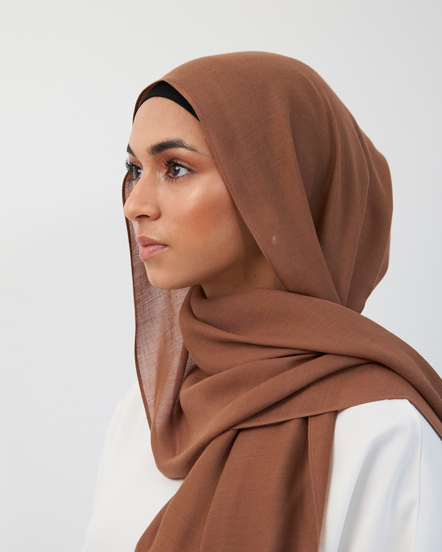 Premium Modal Hijab - Brown Scarves Fajr Noor