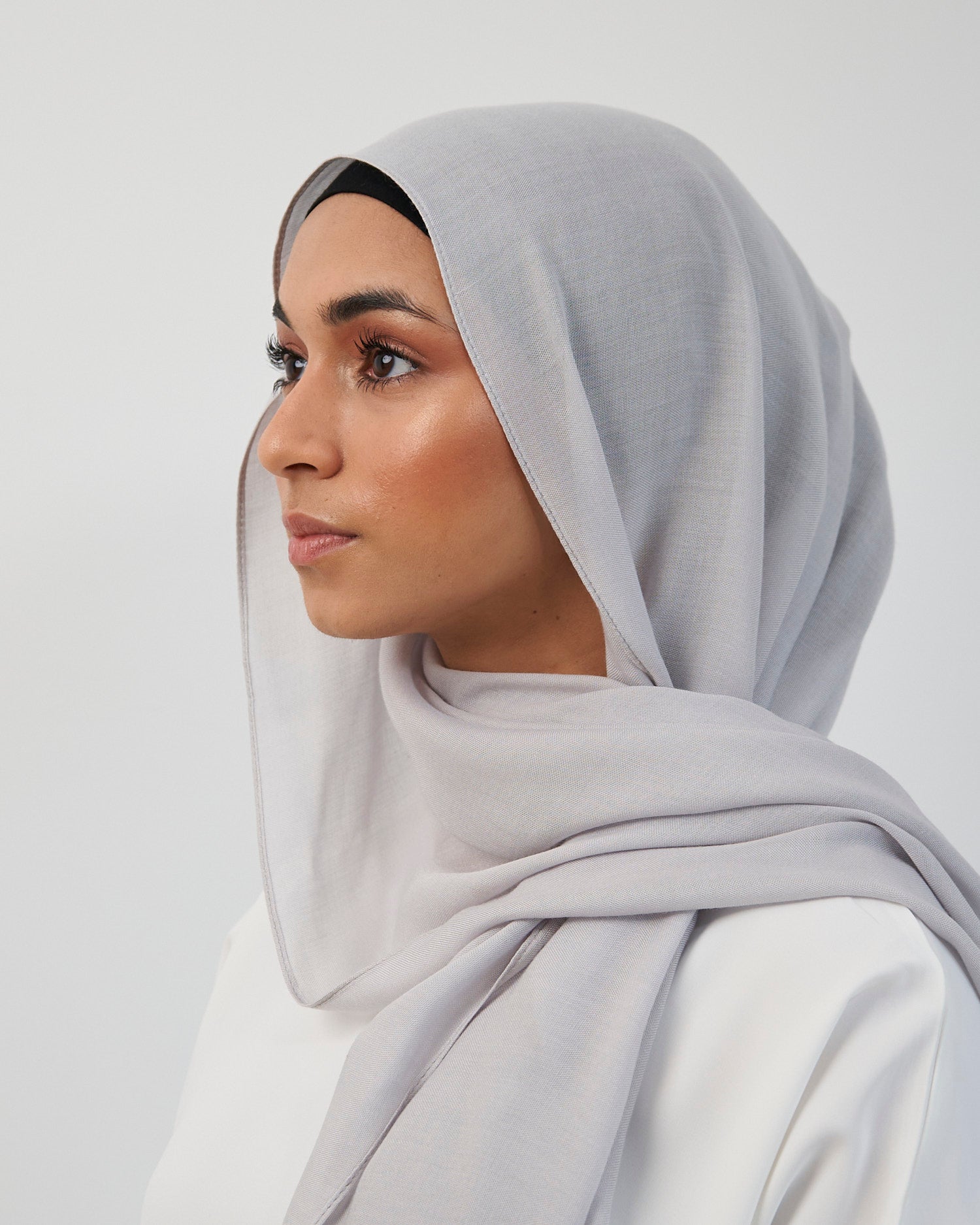 Premium Modal Hijab - Grey Scarves Fajr Noor