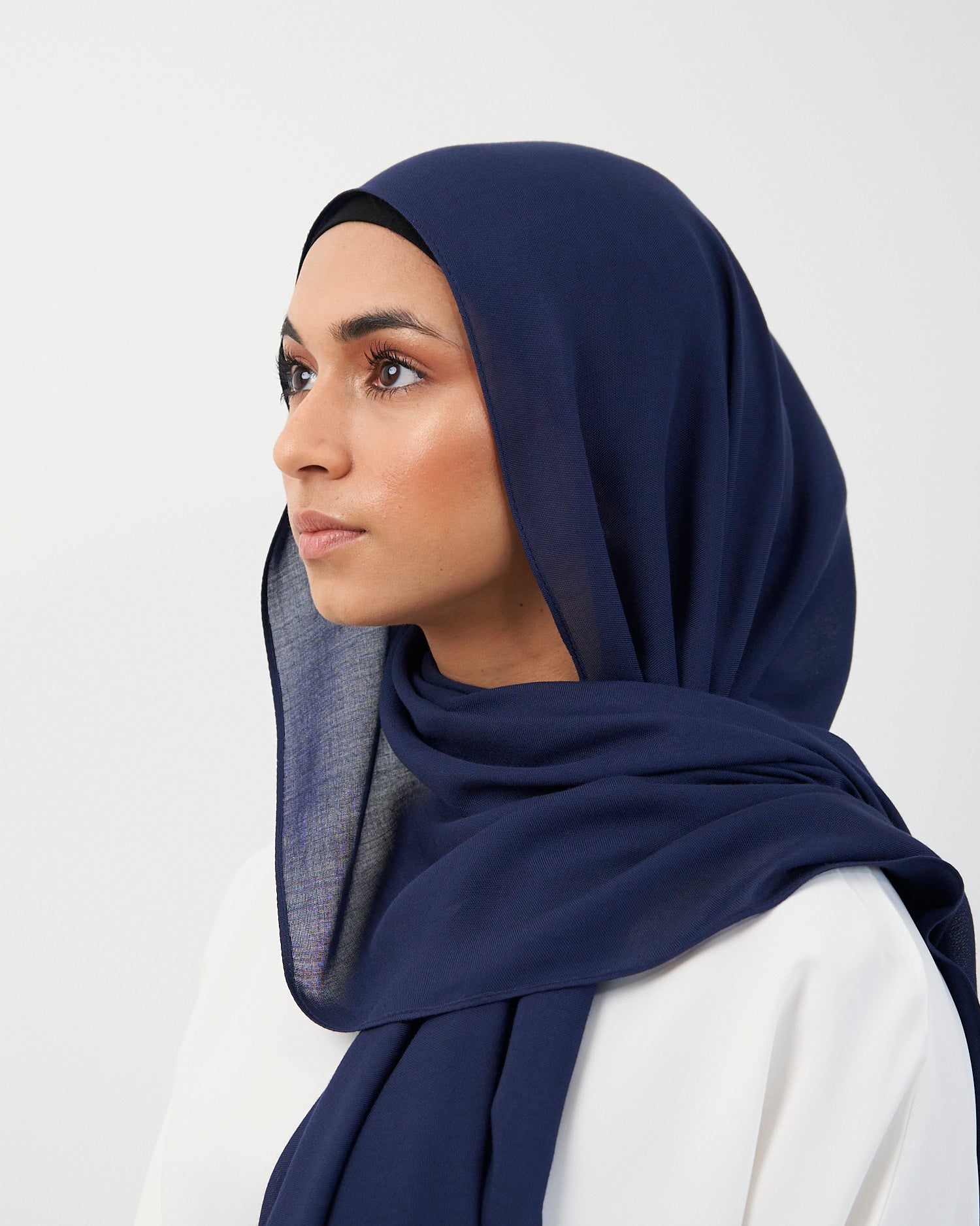 Premium Modal Hijab - Dark Navy Scarves Fajr Noor