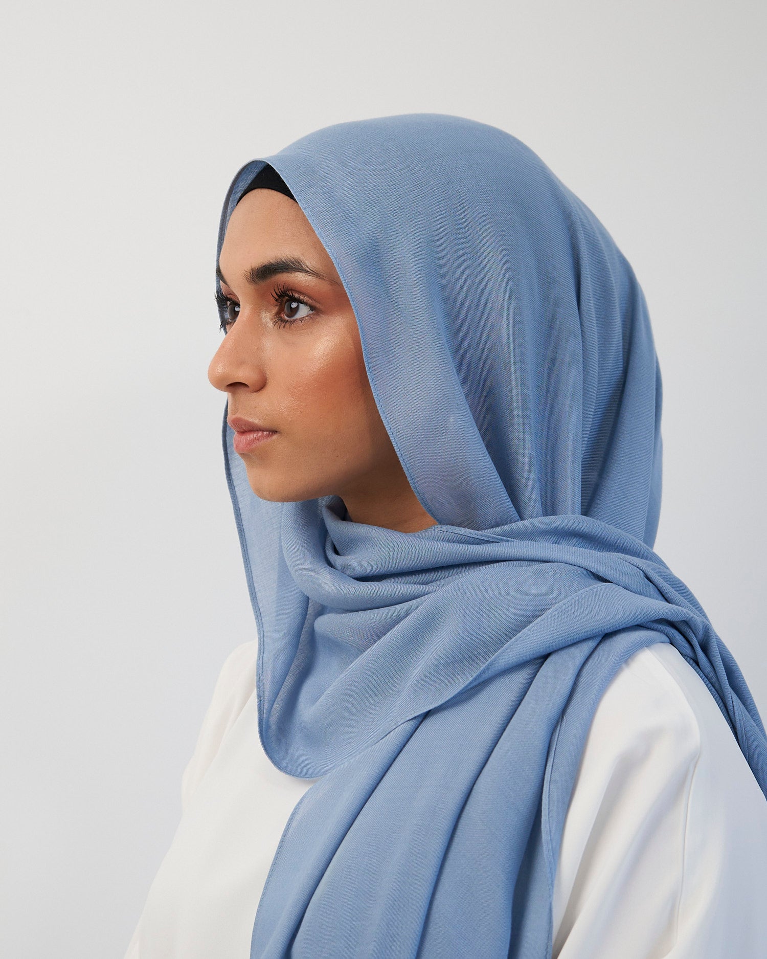 Premium Modal Hijab - Sky Blue Scarves Fajr Noor