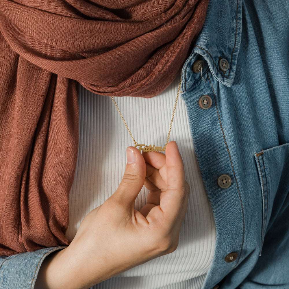 Custom Arabic Name Necklace Custom Name Necklace Fajr Noor