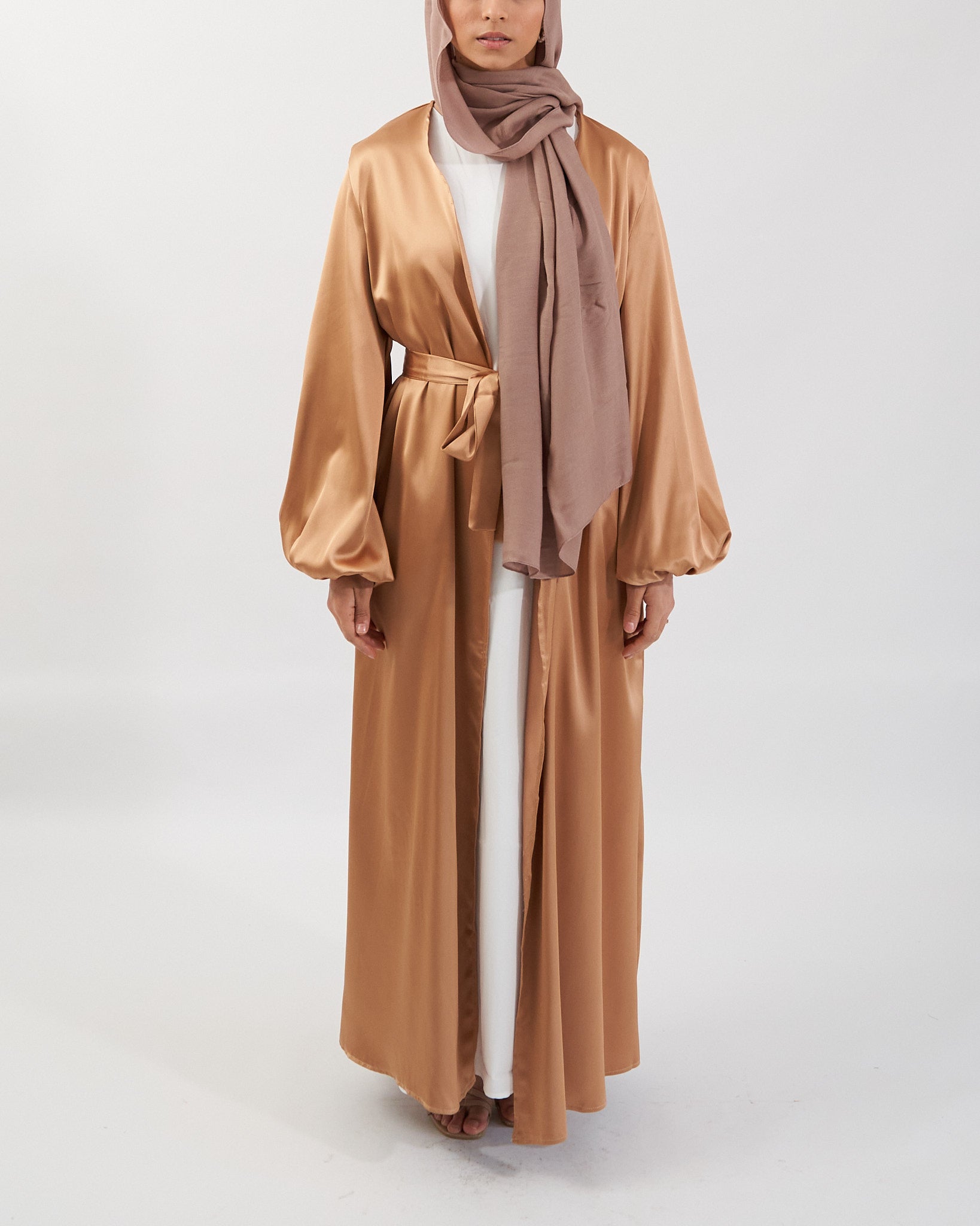 Noor Abaya - Gold Satin Abaya Fajr Noor