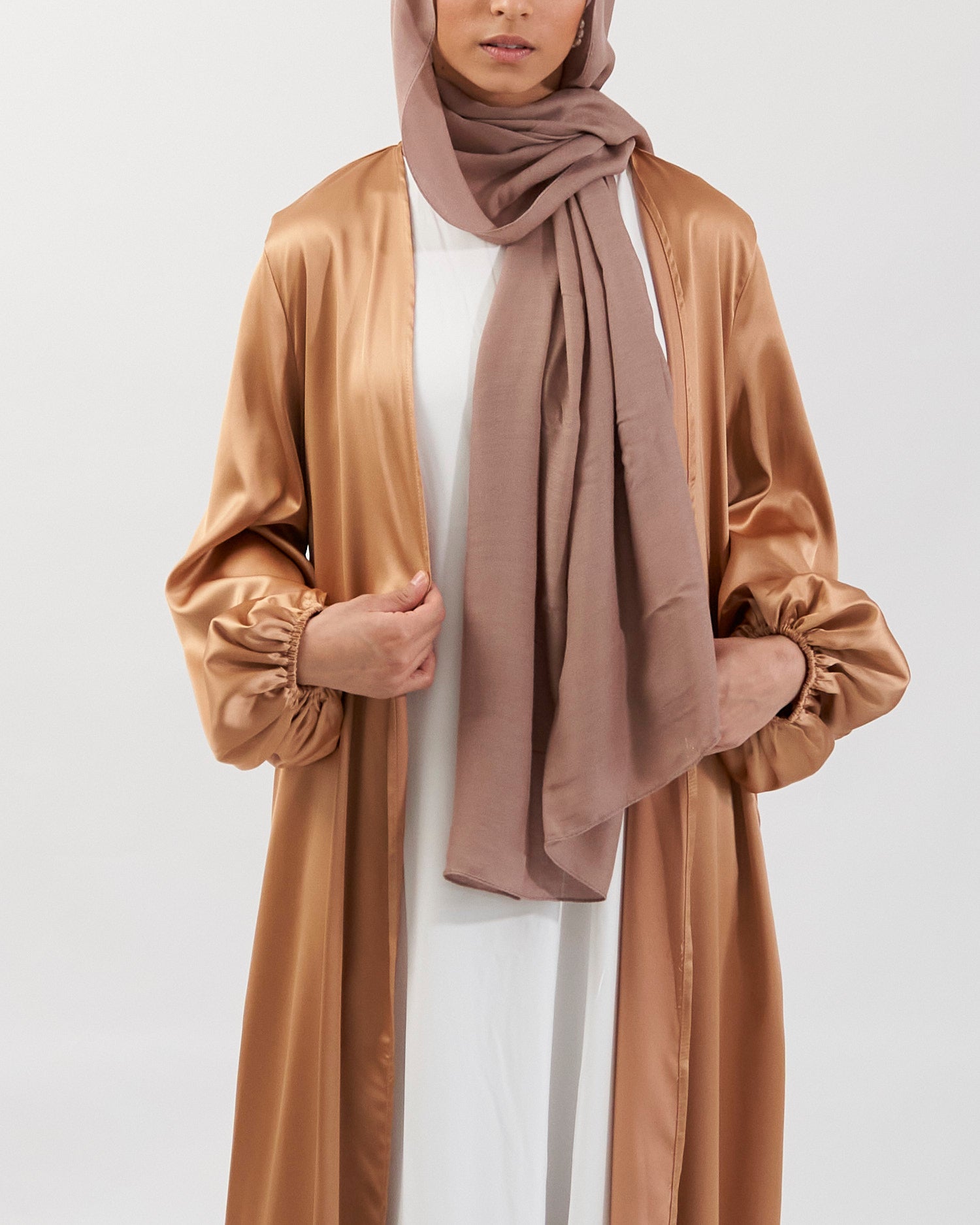 Noor Abaya - Gold Satin Abaya Fajr Noor