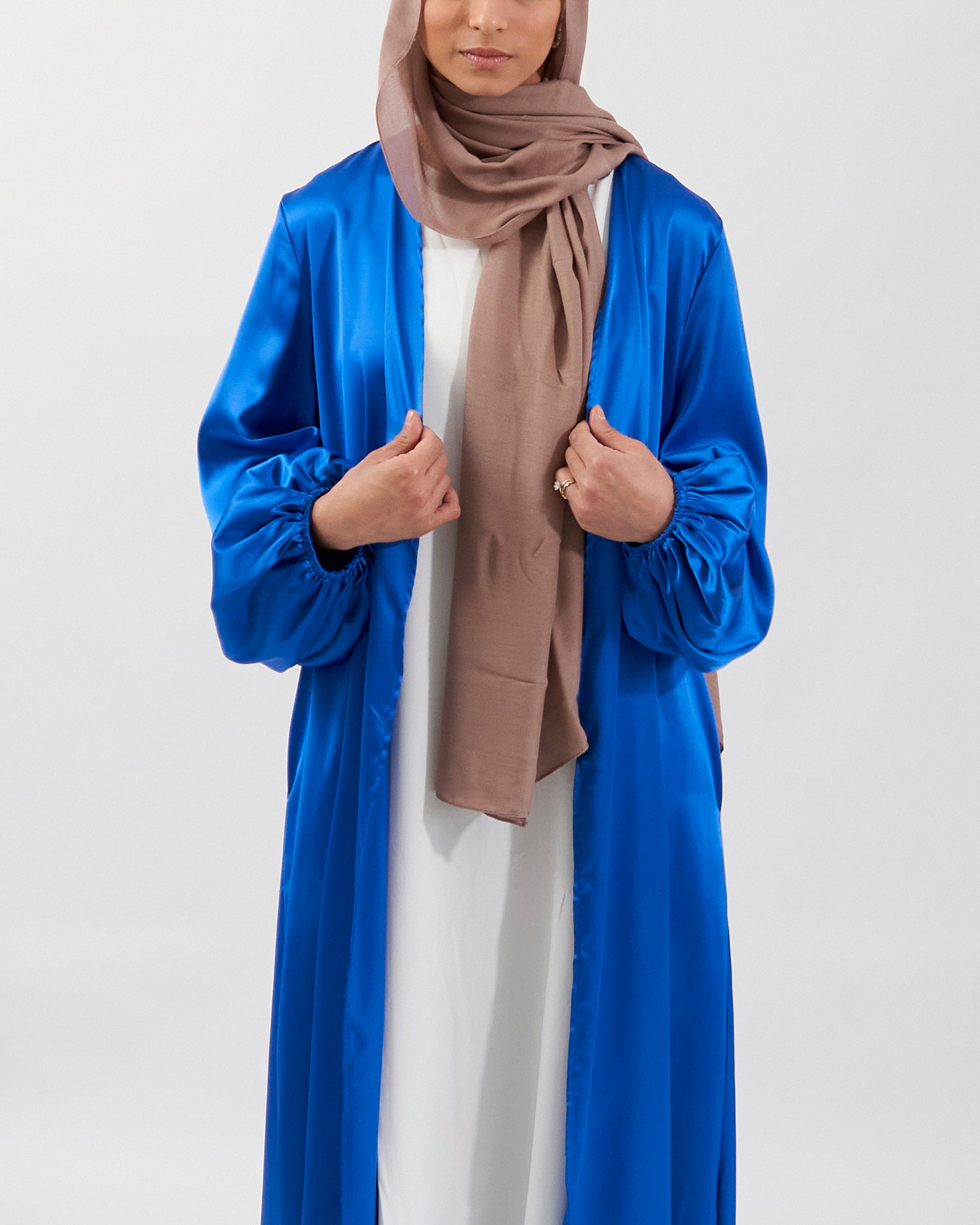 Noor Abaya - Royal Blue Satin Abaya Fajr Noor