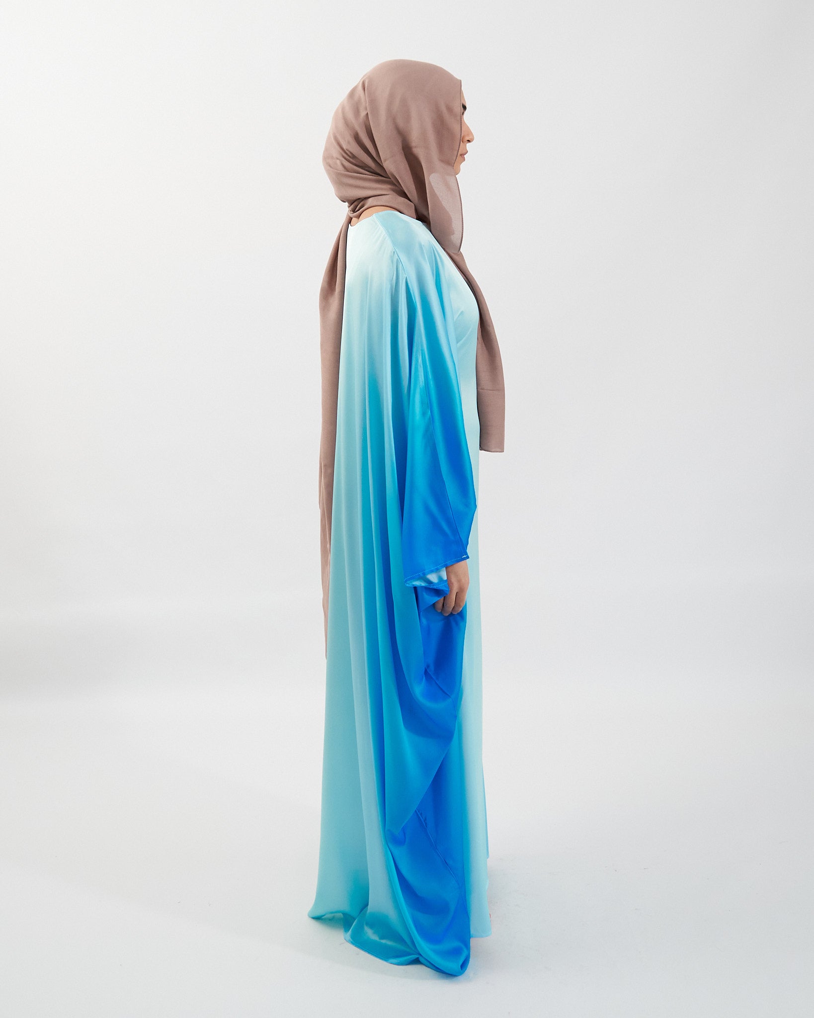 Butterfly Ombre Kaftan - Blue Ombre Abaya Fajr Noor