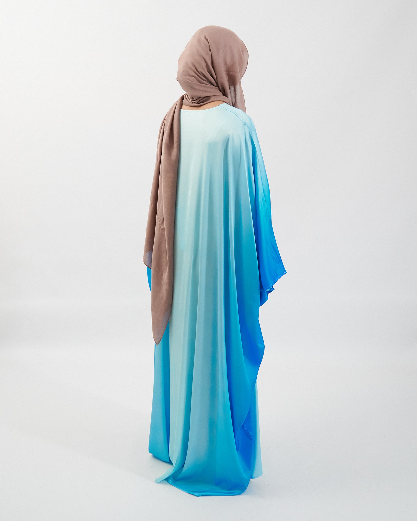 Butterfly Ombre Kaftan - Blue Ombre Abaya Fajr Noor