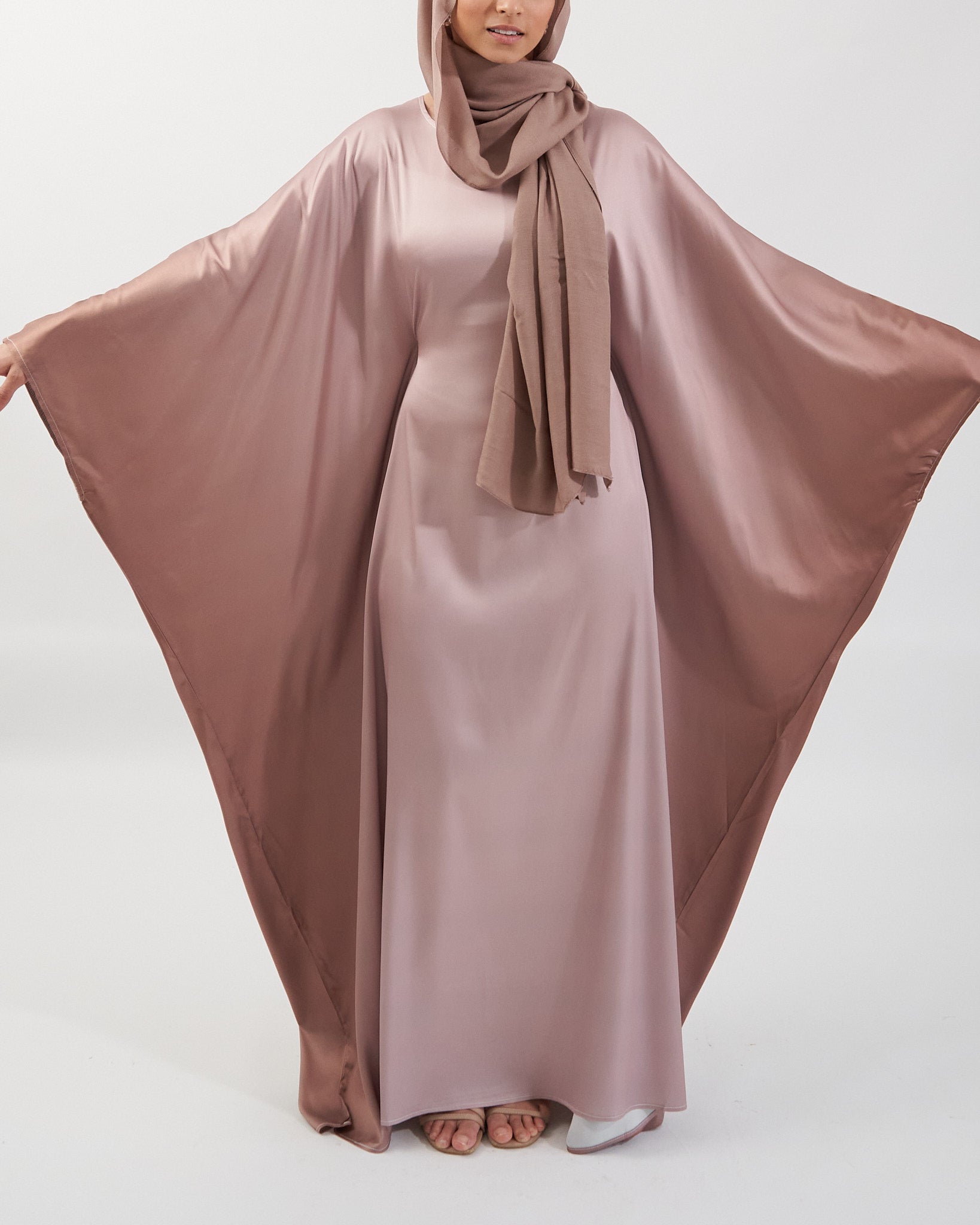 Butterfly Ombre Kaftan - Coffee Ombre Abaya Fajr Noor