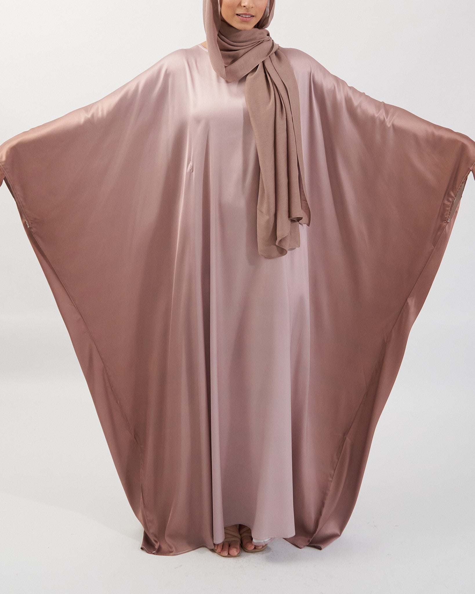 Butterfly Ombre Kaftan - Coffee Ombre Abaya Fajr Noor