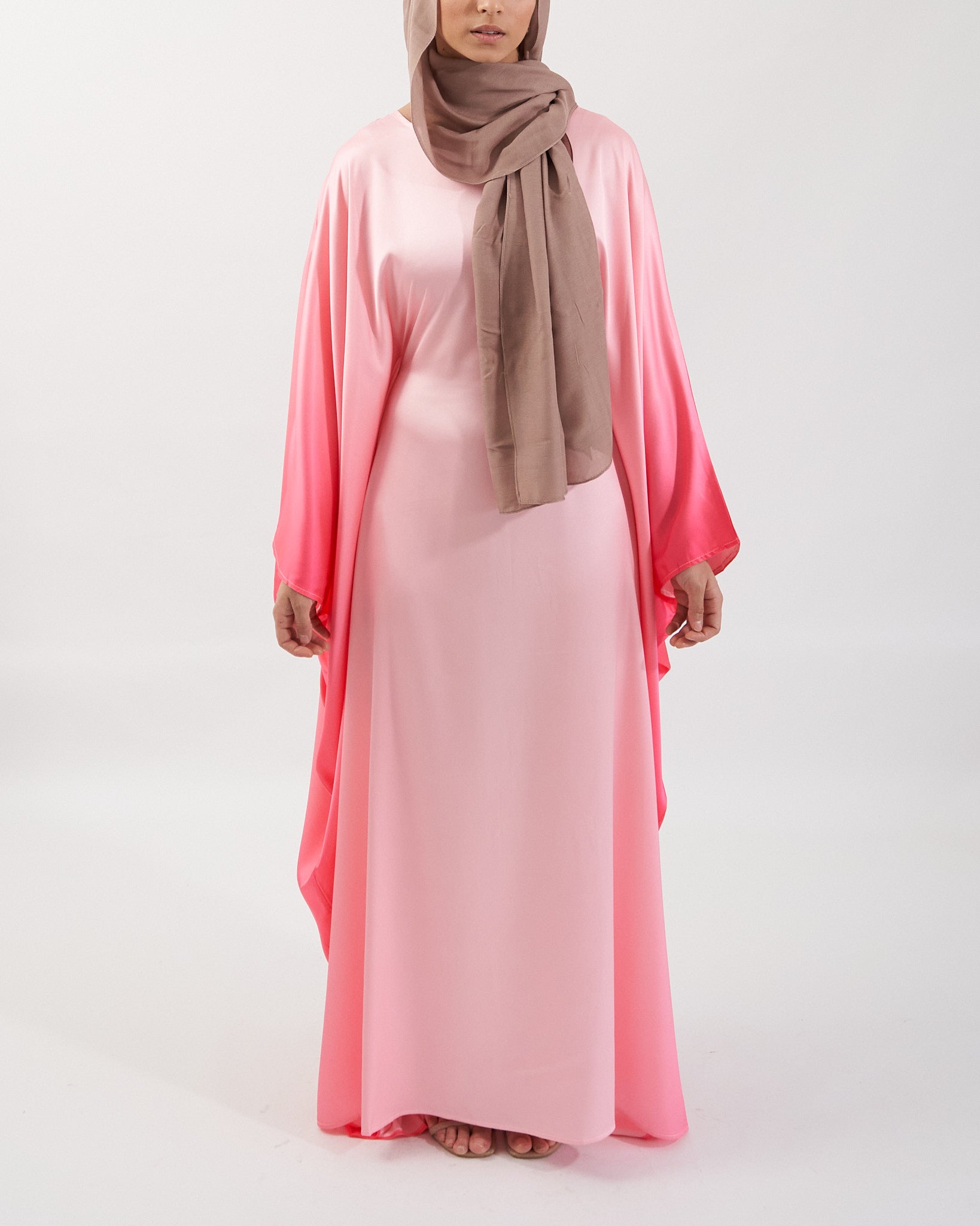 Butterfly Ombre Kaftan - Pink Ombre Abaya Fajr Noor