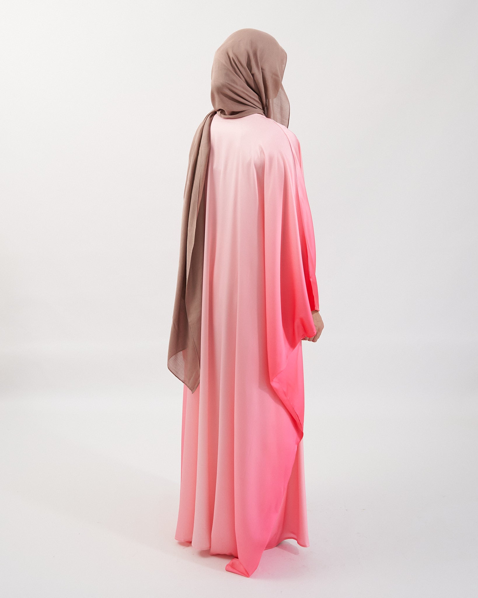 Butterfly Ombre Kaftan - Pink Ombre Abaya Fajr Noor