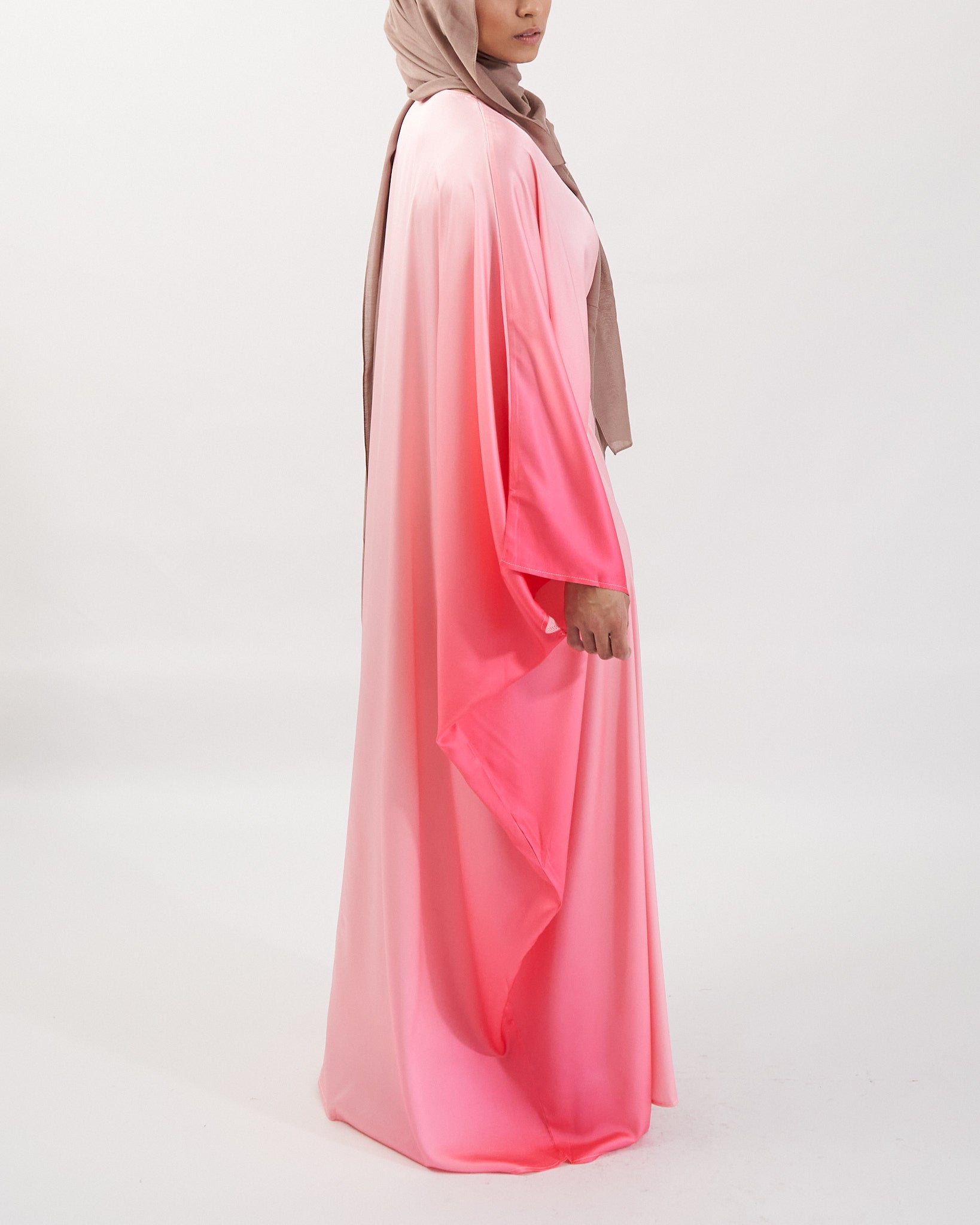 Butterfly Ombre Kaftan - Pink Ombre Abaya Fajr Noor
