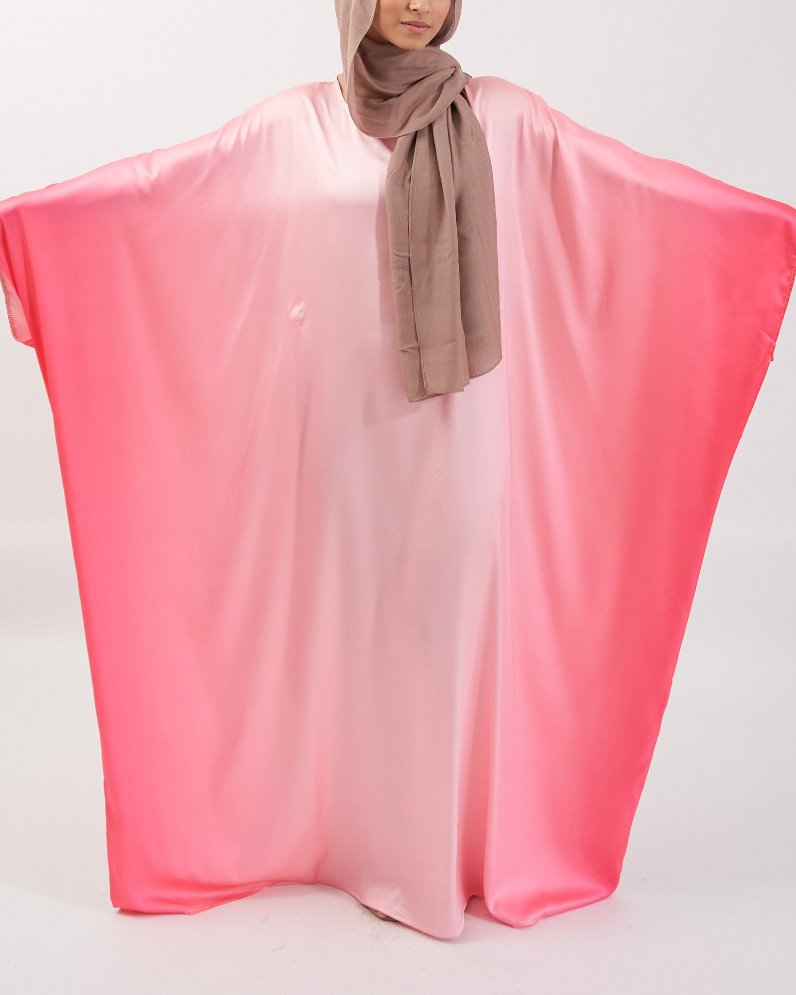 Butterfly Ombre Kaftan - Pink Ombre Abaya Fajr Noor