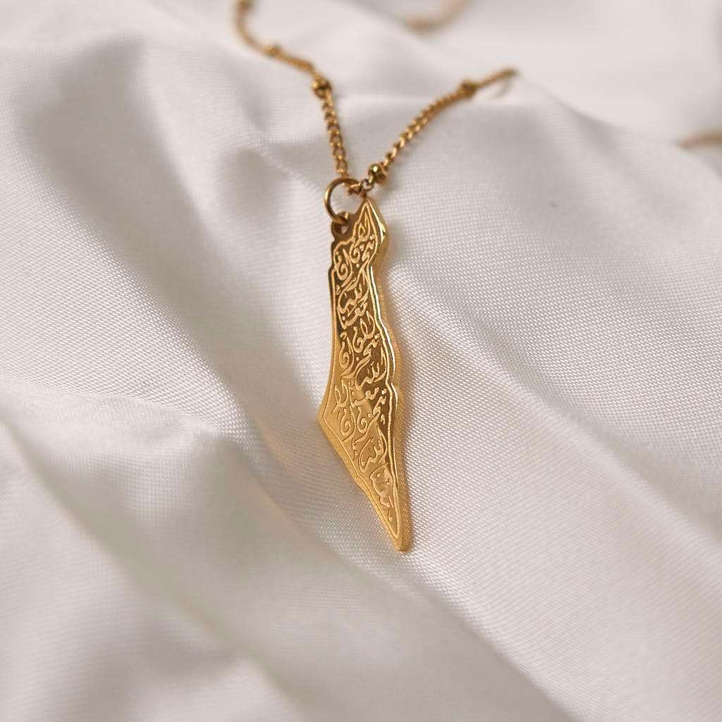 Palestine Calligraphy Necklace Necklace Fajr Noor