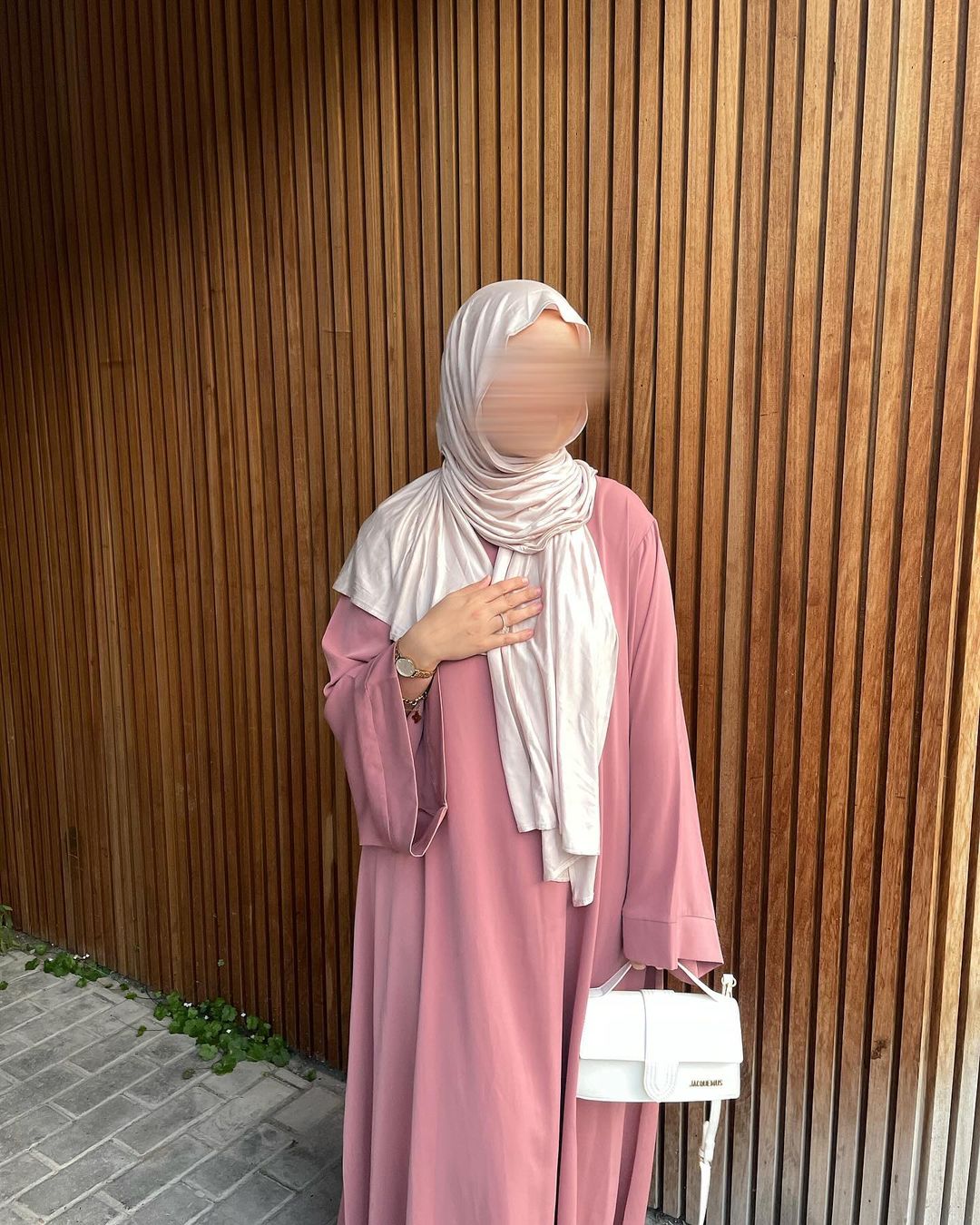 Khatijah Abaya - Pink Closed Abaya Fajr Noor