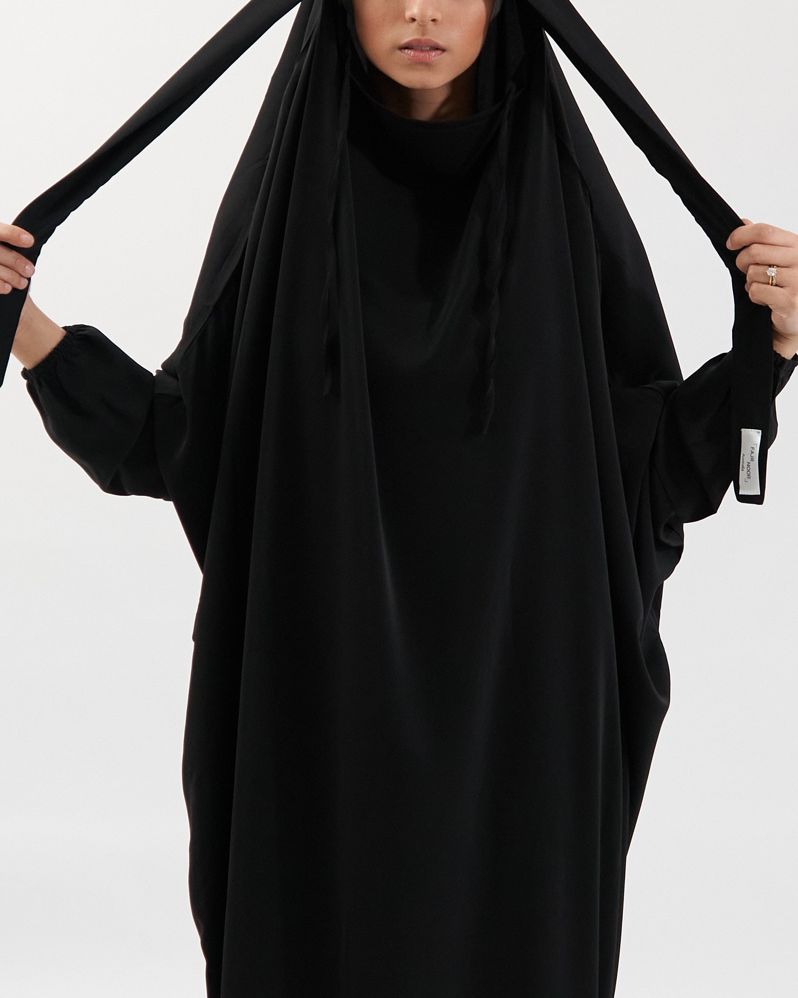 Full Length Prayer Jilbab - Black Jilbab Fajr Noor
