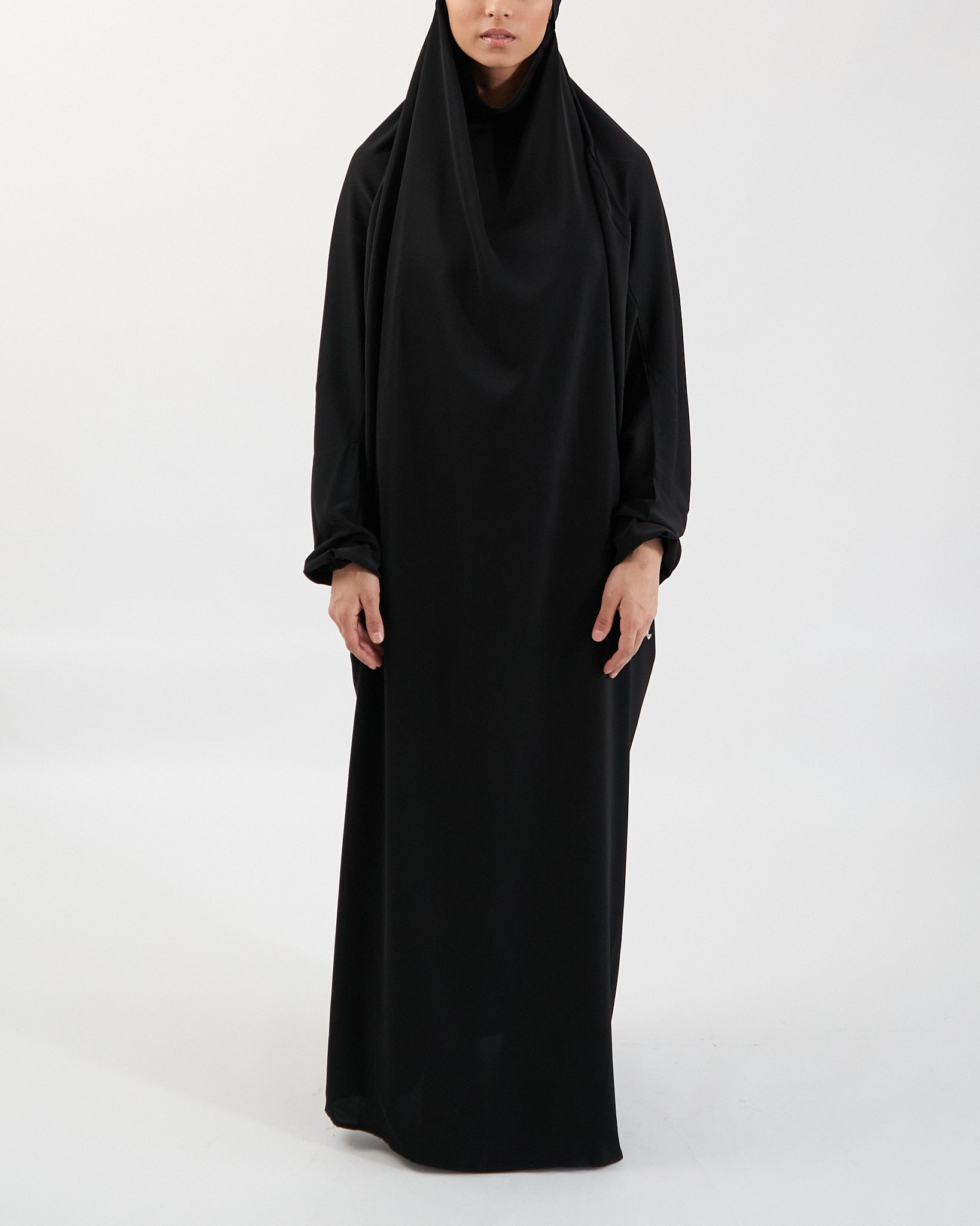 Full Length Prayer Jilbab - Black Jilbab Fajr Noor