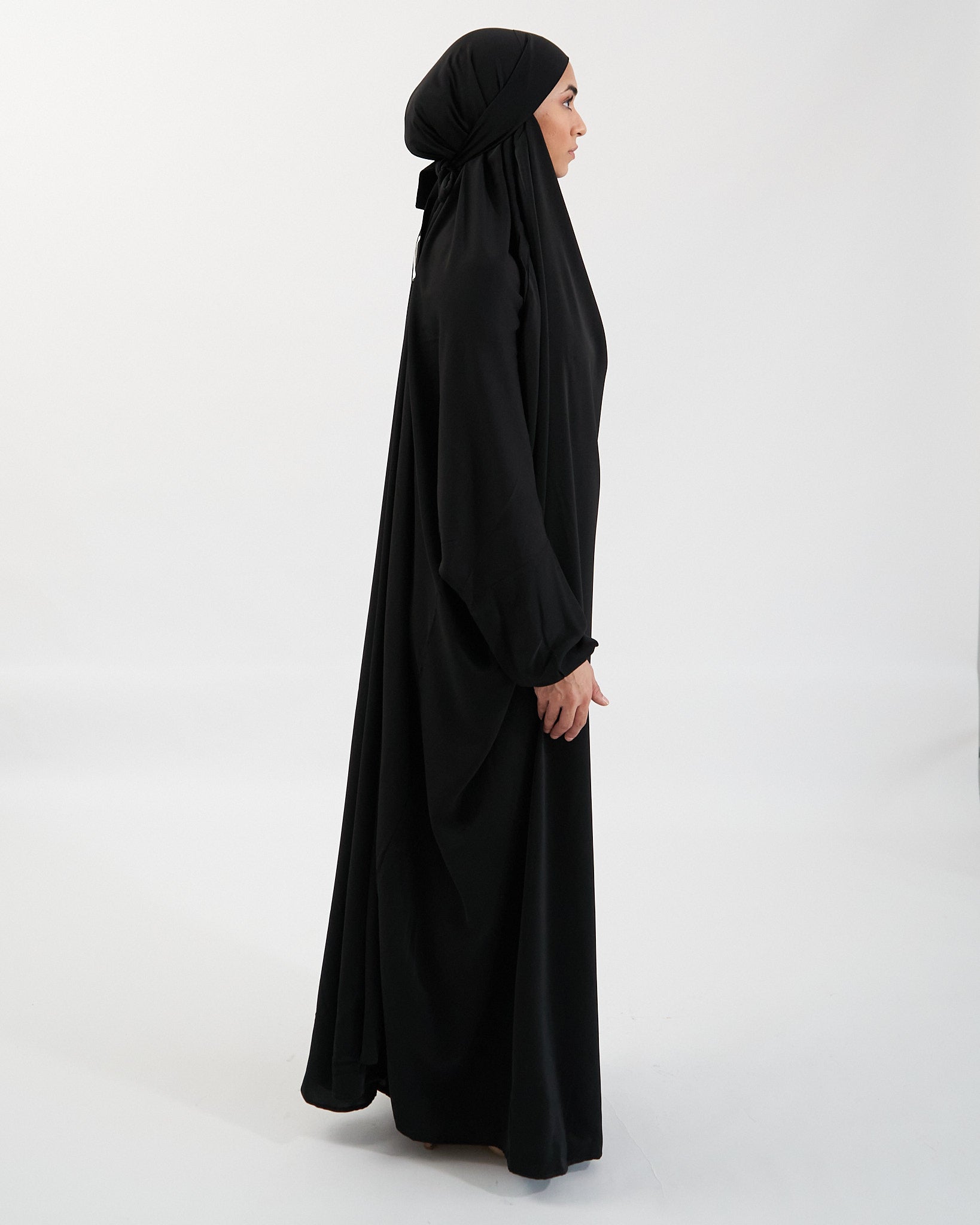 Full Length Prayer Jilbab - Black Jilbab Fajr Noor