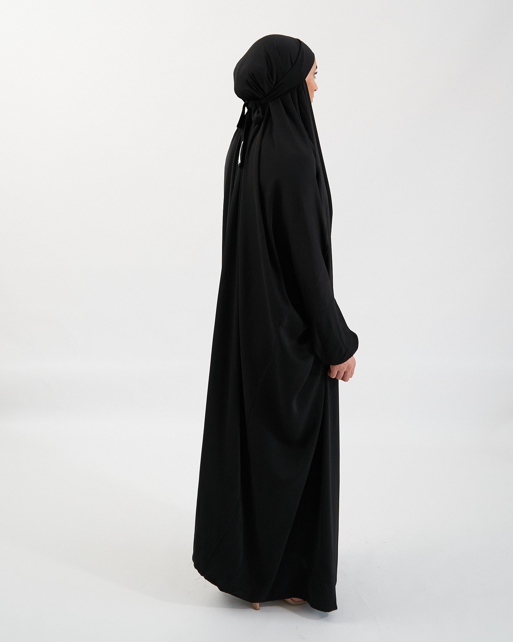 Full Length Prayer Jilbab - Black Jilbab Fajr Noor
