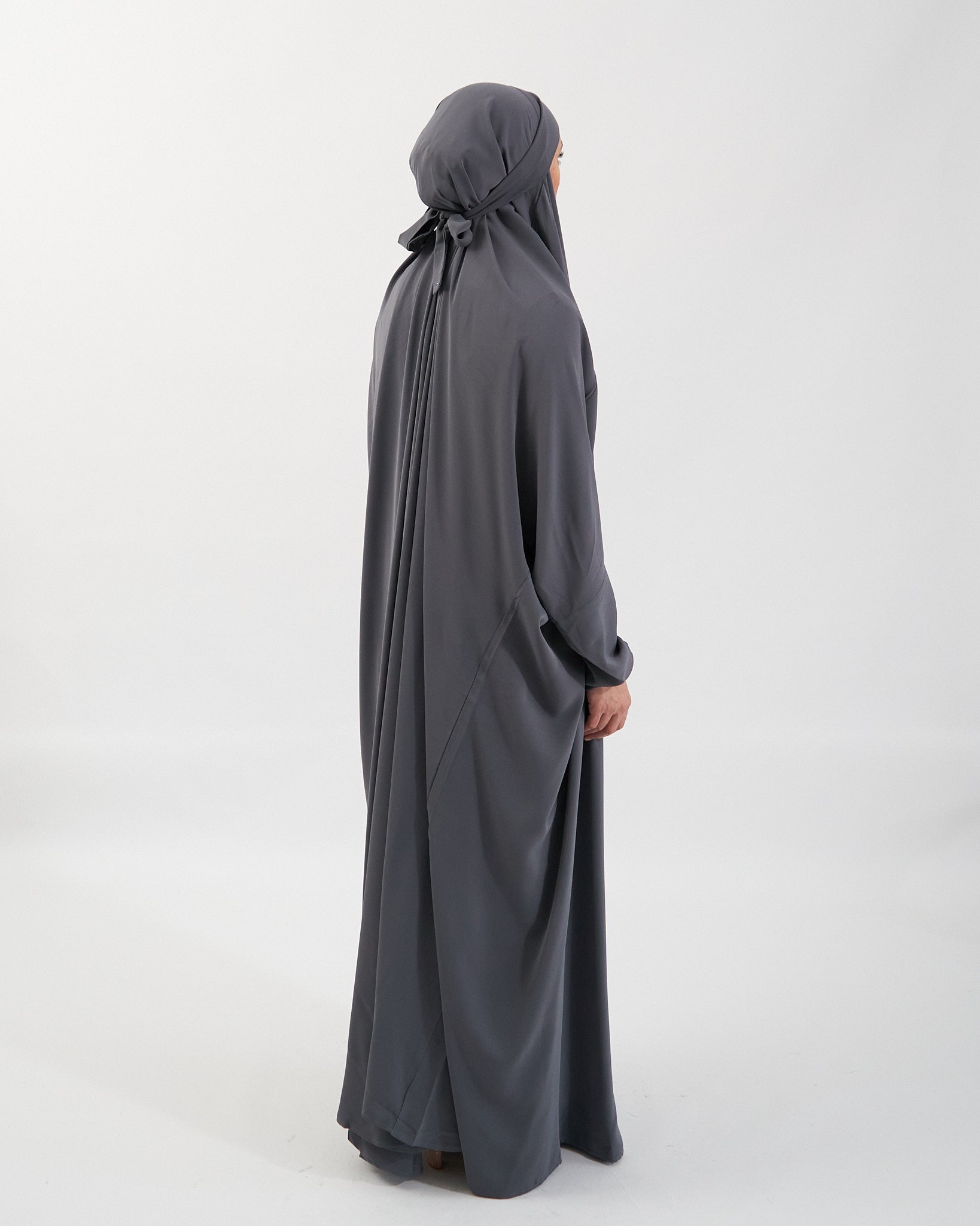 Full Length Prayer Jilbab - Charcoal Jilbab Fajr Noor
