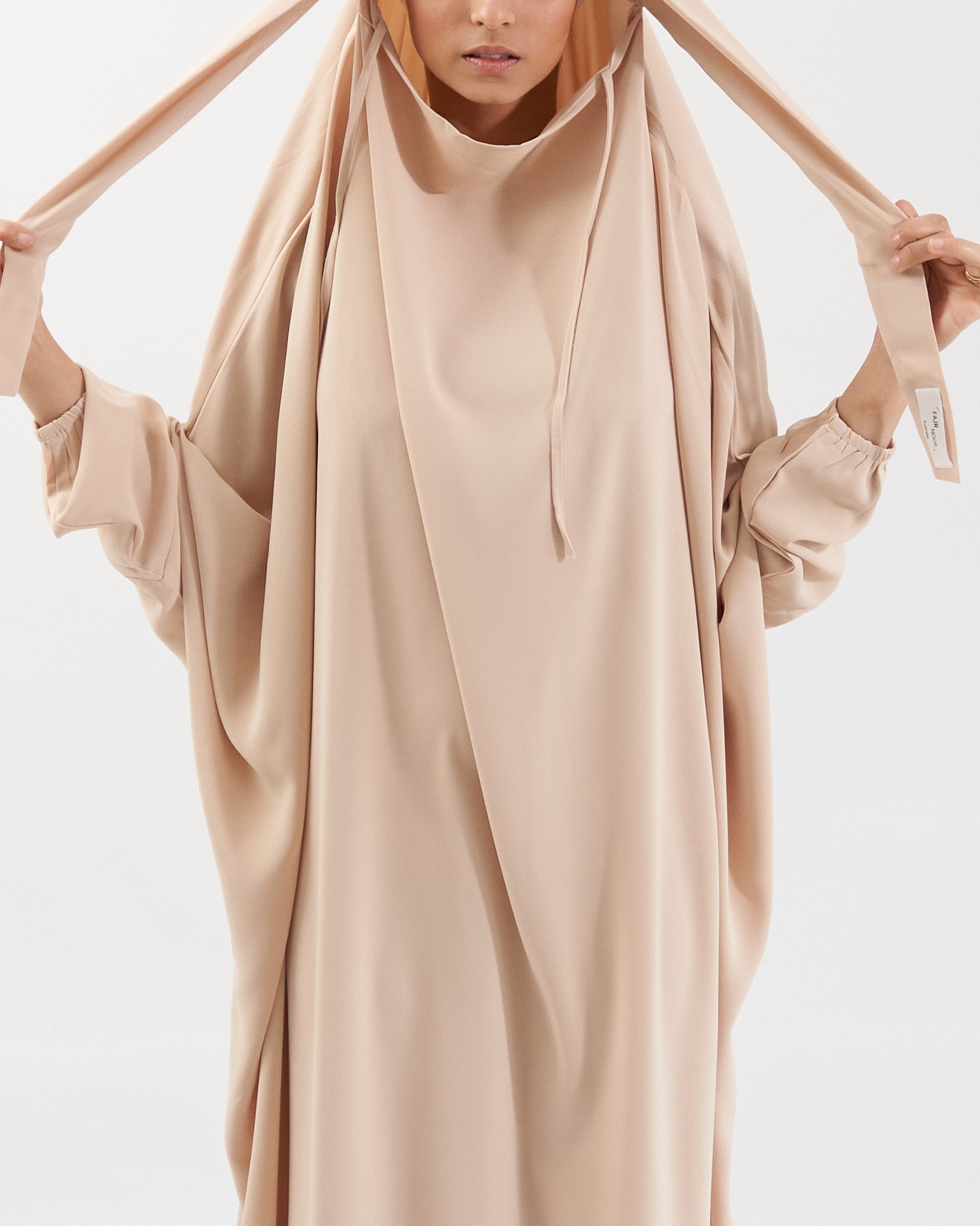 Full Length Prayer Jilbab - Cream Jilbab Fajr Noor